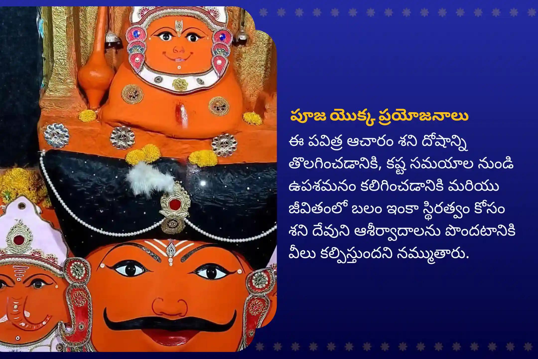 శని అమావాస్య మహా అనుష్ఠానంలో జరిగే 108 బ్రాహ్మణులు, 1.25 లక్షల శని మూల మంత్ర జపం, దశ మహావిద్యా హోమం మరియు శ్రీ హనుమదష్టకంలో పాల్గొని శని దోషాన్ని తొలగించి కష్ట సమయాల్లో రక్షణ పొందేందుకు శని దేవుడి ఆశీస్సులు పొందండి.