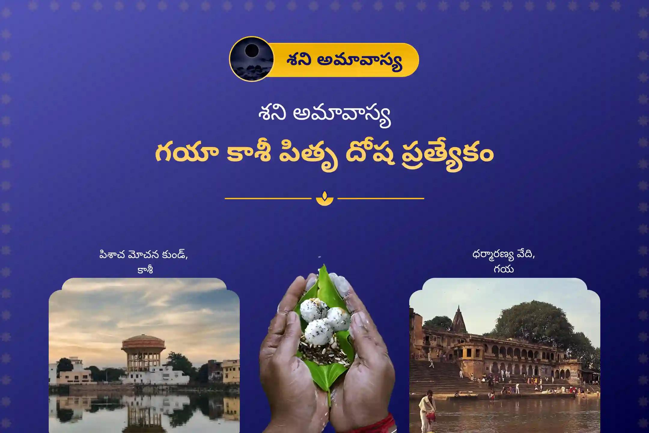 పూర్వీకుల ఆత్మలకు శాంతిని తీసుకురావడానికి మరియు కుటుంబ విభేదాలను పరిష్కరించడానికి శని అమావాస్య గయా కాశీ పితృ దోష ప్రత్యేకం శాంతి పూజ మరియు గంగా హారతిలో పాల్గొనండి