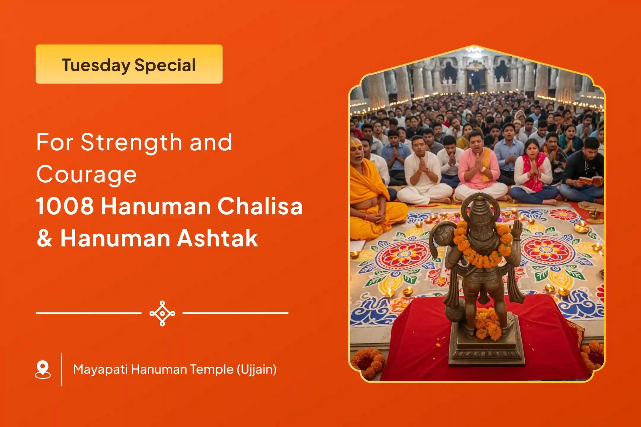 Sankat Mukti Tuesday Special 1008 Hanuman Chalisa Path and Sankat Mochan Hanuman Ashtak Path Blessings of Strength and Courage to Overcome Life’s Challenges