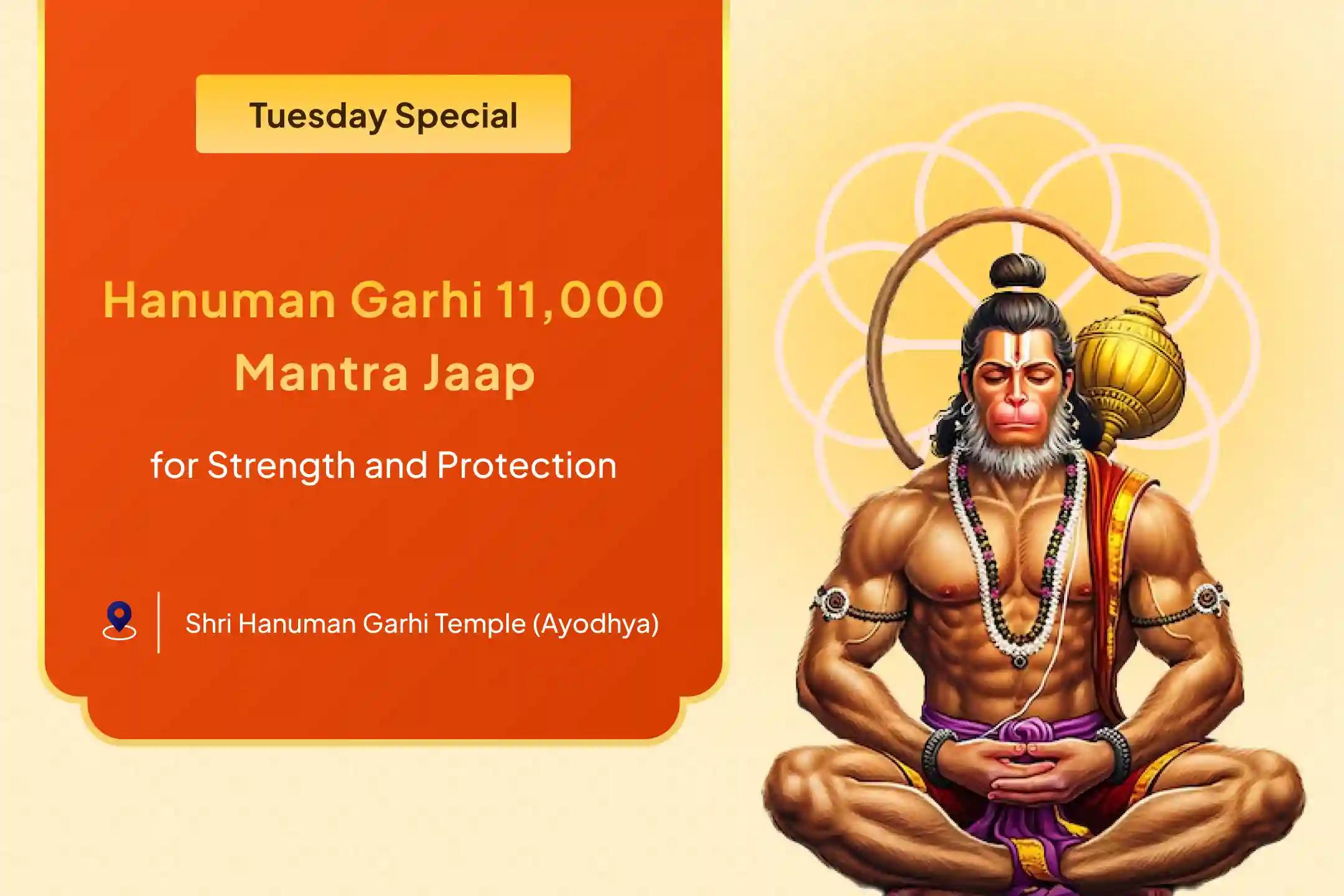 Tuesday Hanuman Garhi Ayodhya Special Hanuman Garhi 11,000 Hanuman Mool Mantra Jaap, Sindoor Abhishek and Havan for Unshakable Strength and Unstoppable Protection