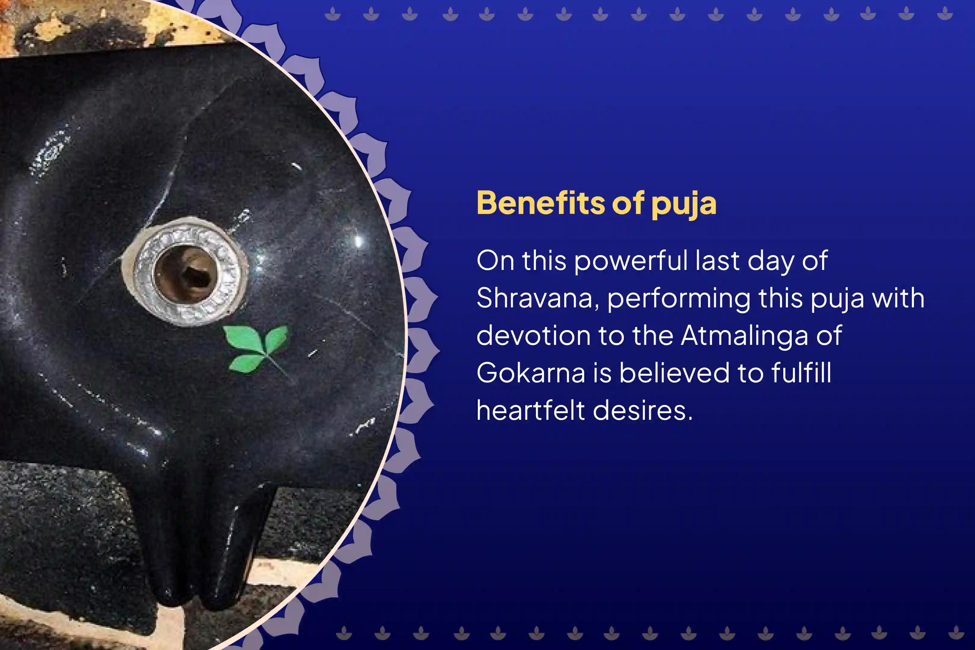 Participate in the Last Day of Shravana Special Gokarna Special Rudrabhishek, and Rudra Homam for fulfillment of your desires in the Atma Lingam Kshetra
