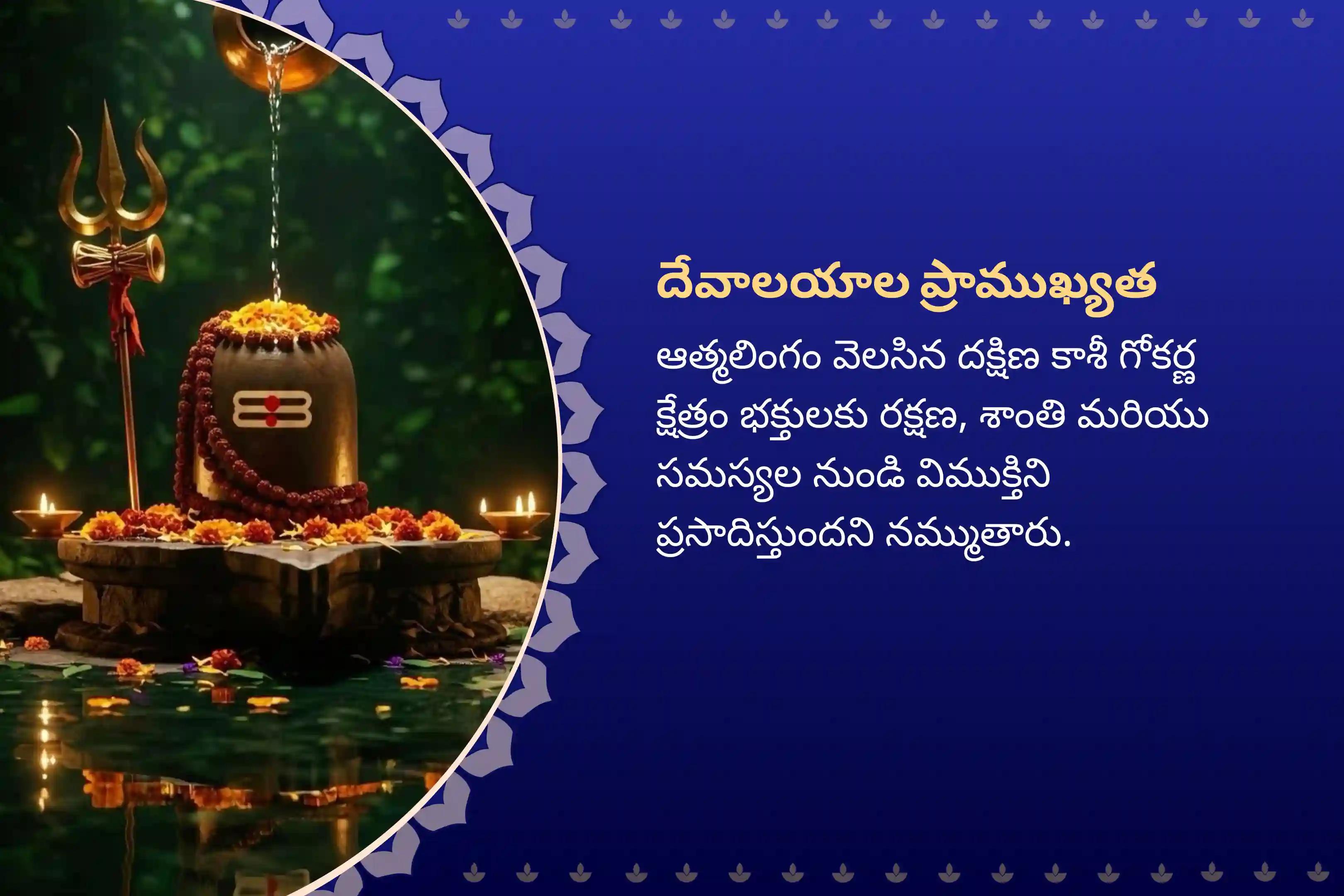 ఆత్మ లింగం క్షేత్రంలో మీ కోరికలను నెరవేర్చుకోవడానికి శ్రావణ మాసం ఆఖరి రోజు గోకర్ణ ప్రత్యేక రుద్రాభిషేకం మరియు రుద్ర హోమంలో పాల్గొనండి