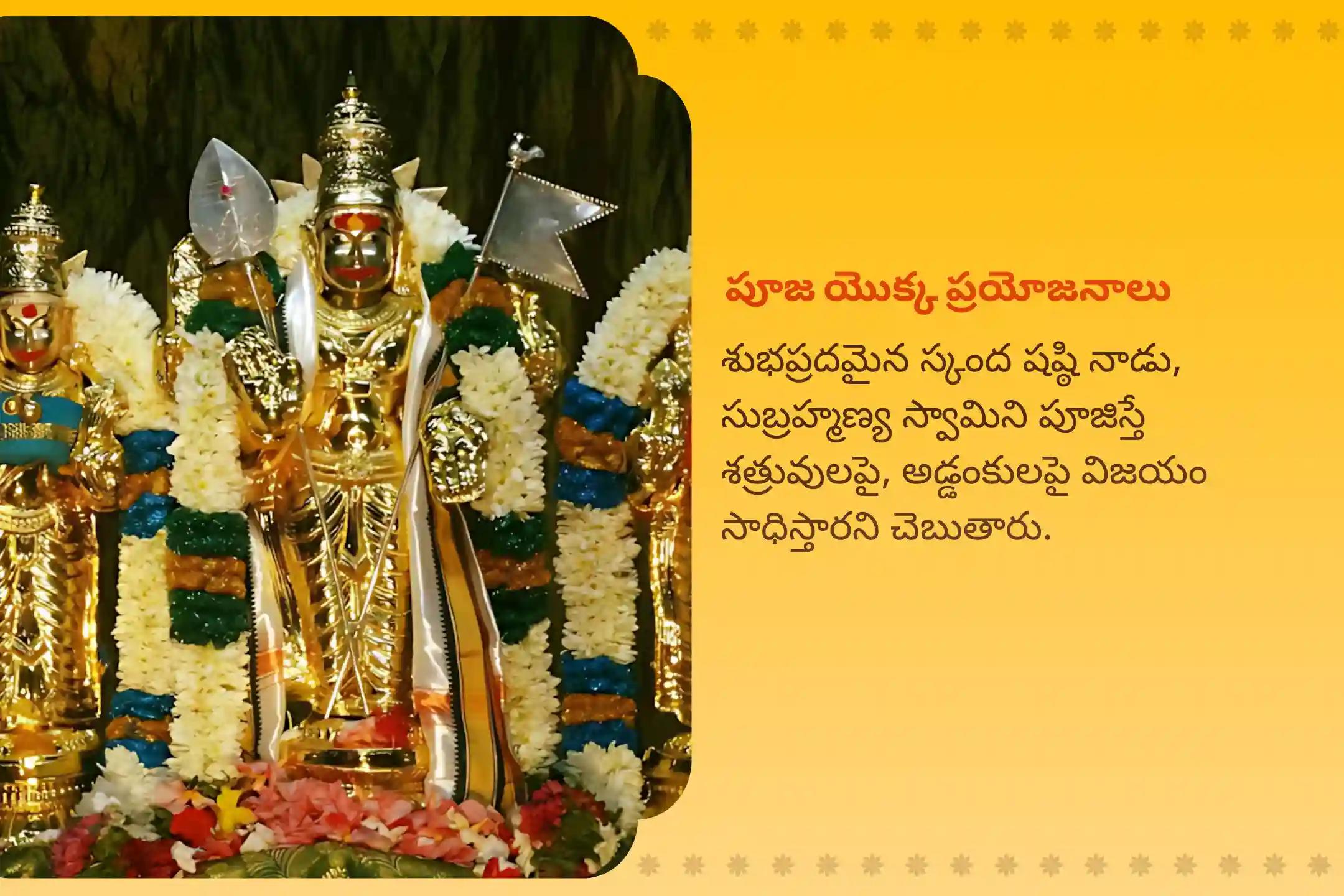 జీవితంలో శత్రువులపై మరియు కష్టాలపై విజయం సాధించడానికి స్కంద షష్ఠీ నాడు యుద్ధ దేవునికి చేసే శత్రు సంహార త్రిశతి హోమంలో పాల్గొని ఆశీస్సులు పొందండి.