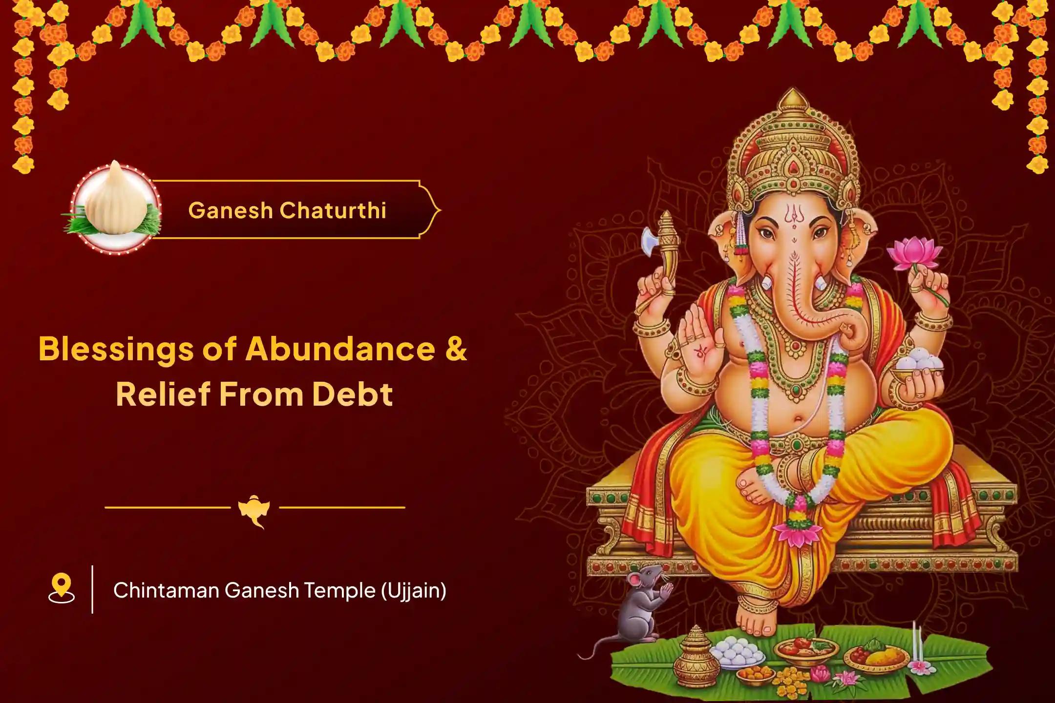 Participate in the Ganesh Chaturthi 'Debt Relief' Special Rin Nashak Ganesh Stotra Path and 1008 Ganesh Durva Archana for the blessing of debt-relief and abundance of wealth.