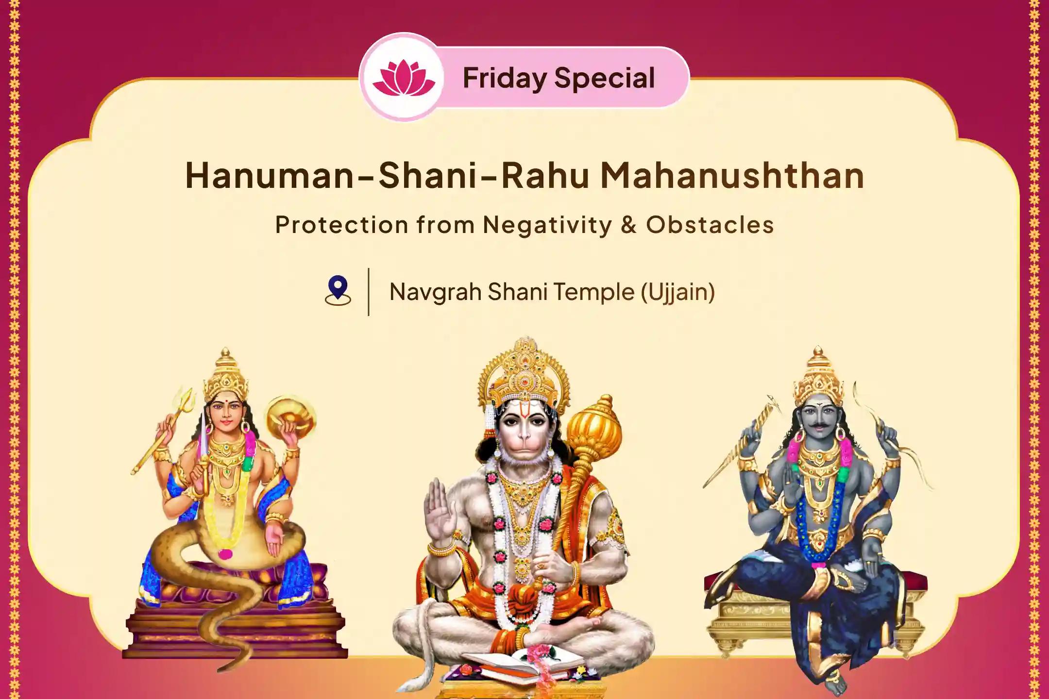 Hanuman-Shani-Rahu Shanti 21 Brahmin Mahanushthan 21,000 Hanuman Gayatri Mantra Jaap, 23,000 Shani Mool Mantra Jaap and 18,000 Rahu Mool Mantra Jaap for Removing Negativity and Ensuring Protection from Obstacles in Life