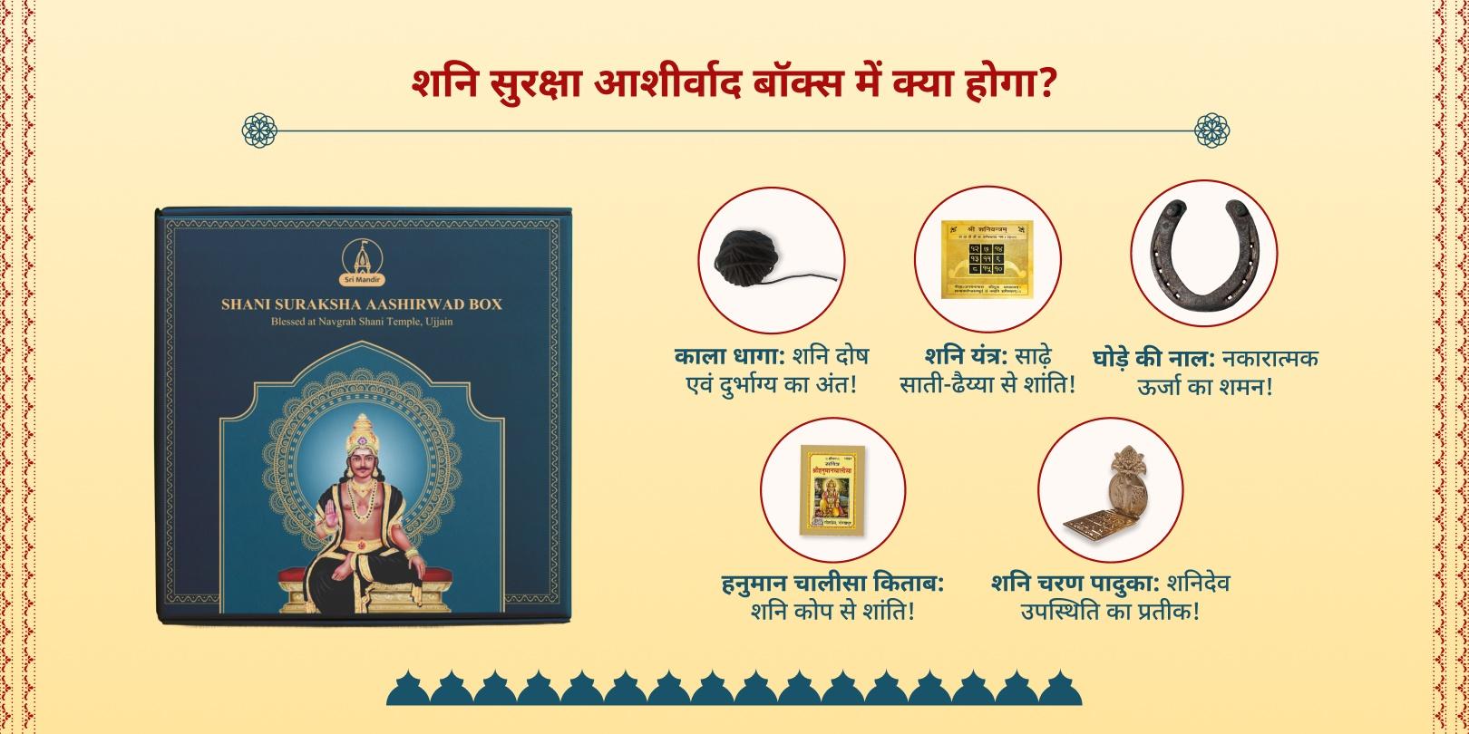 अंतिम शनि अमावस्या शनि सुरक्षा आशीर्वाद बॉक्स