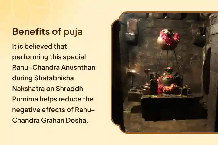 Shraadh Purnima Special Rahu Chandra Grahan Dosh Nivaran Puja - 18,000 Rahu Mool Mantra Jaap and 10,000 Chandrama Mool Mantra Jaap for mental stability and protection from the negative effects of Rahu and Chandra