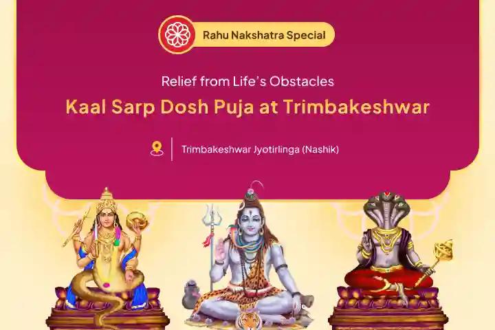 Rahu Nakshatra Kaal Sarp Dosha Trimbakeshwar Special Kaal Sarp Dosh Shanti Puja at Trimbakeshwar for seeking relief from the negative effects of Kaal Sarp Dosh and removing obstacles