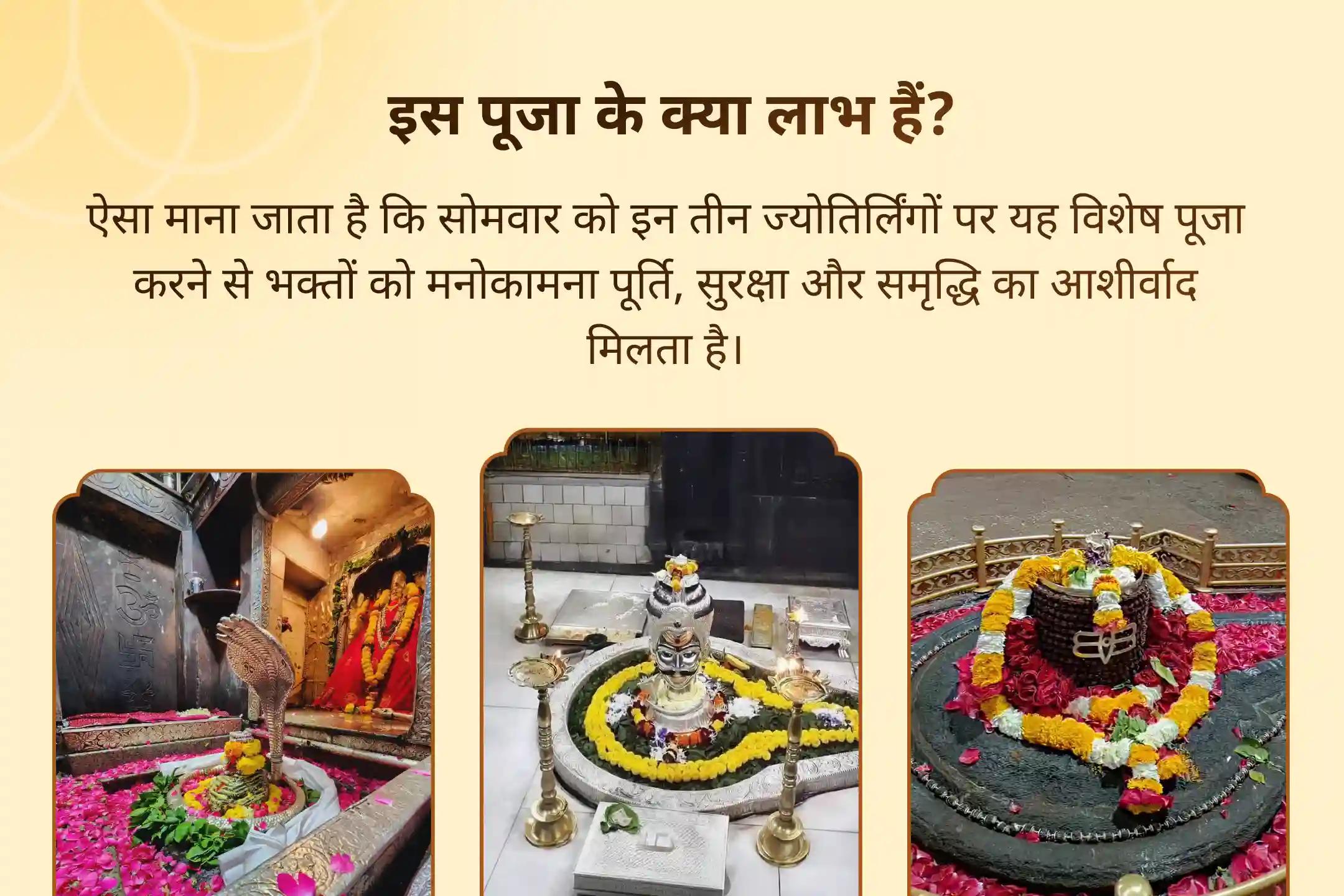 स्वास्थ्य, सुरक्षा और आध्यात्मिक मजबूती के लिए पितृ पक्ष से पहले 3 ज्योतिर्लिंग विशेष 3 ज्योतिर्लिंग - त्र्यंबकेश्वर, ओंकारेश्वर, घृष्णेश्वर रुद्राभिषेक और रुद्र हवन