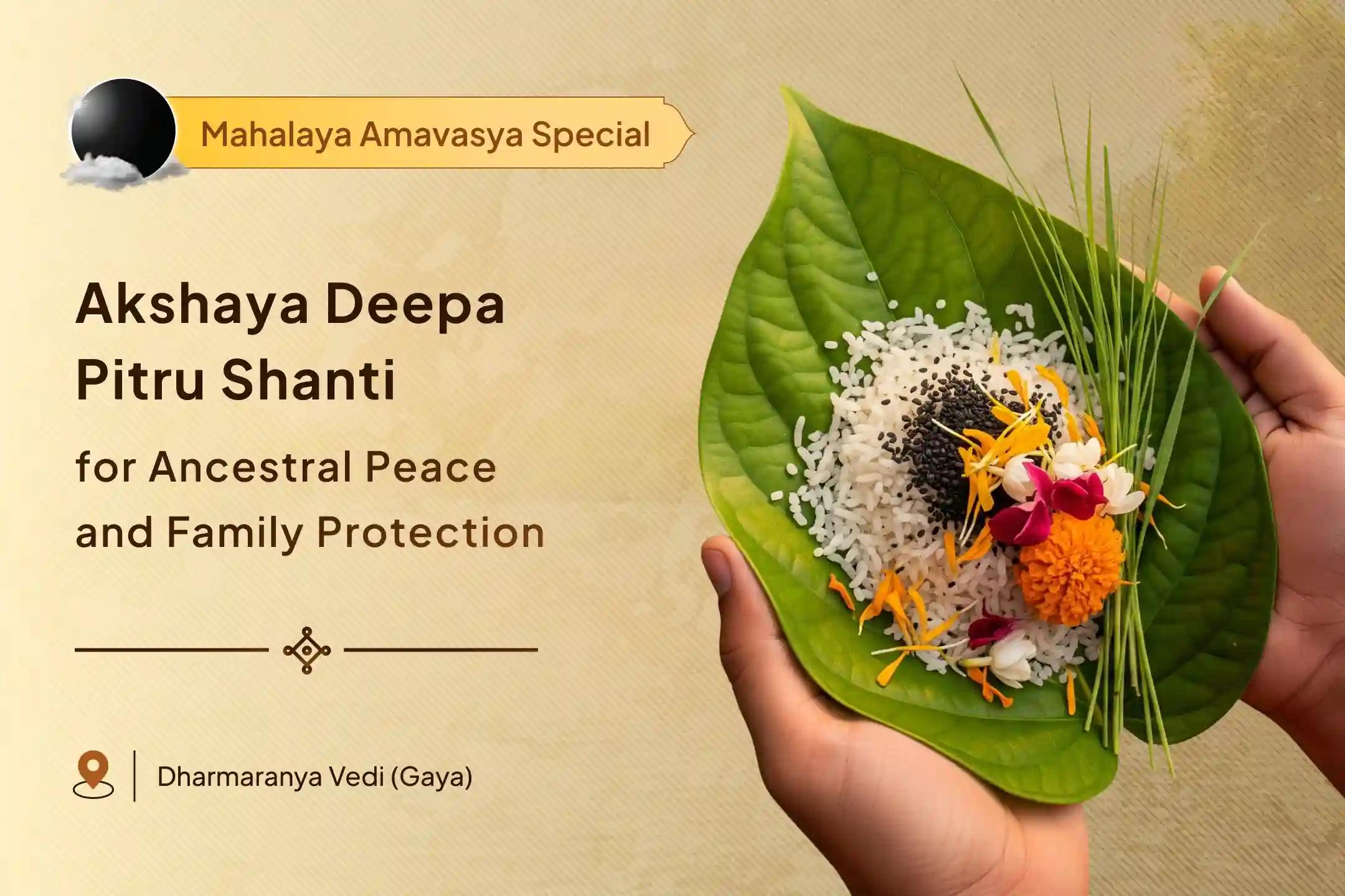 Unbroken Lamp Offering with Rare Herb-Infused Oil Akshaya Deepa Pitru Shanti Vidhan For Lighting the Path of Ancestors and Preventing Family Misfortunes