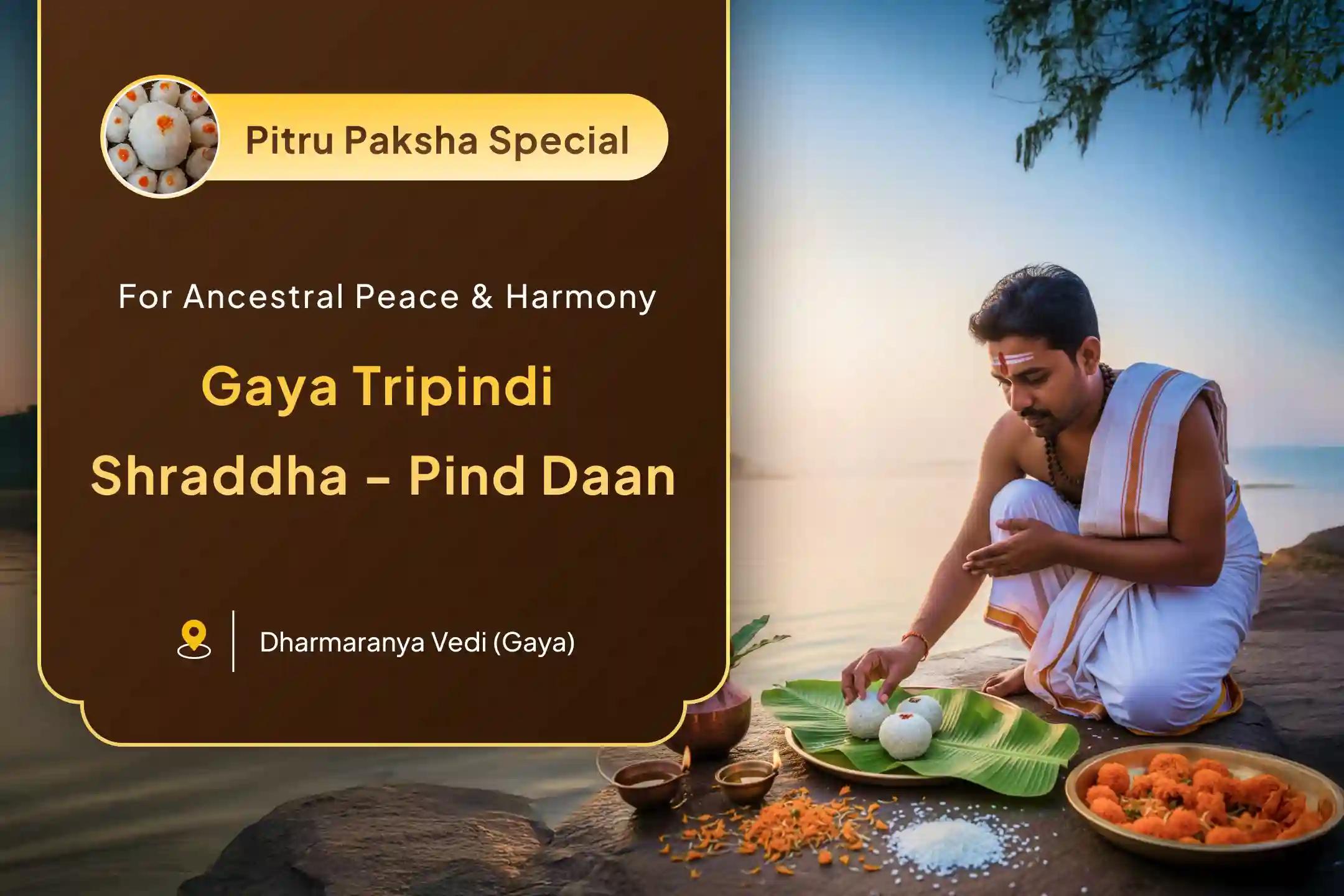 Preta Mukti Tripindi shradh Anushthan Gaya Tripindi Shradh and Pind Daan and Pitru Tarpanam For Peace of Departed Soul