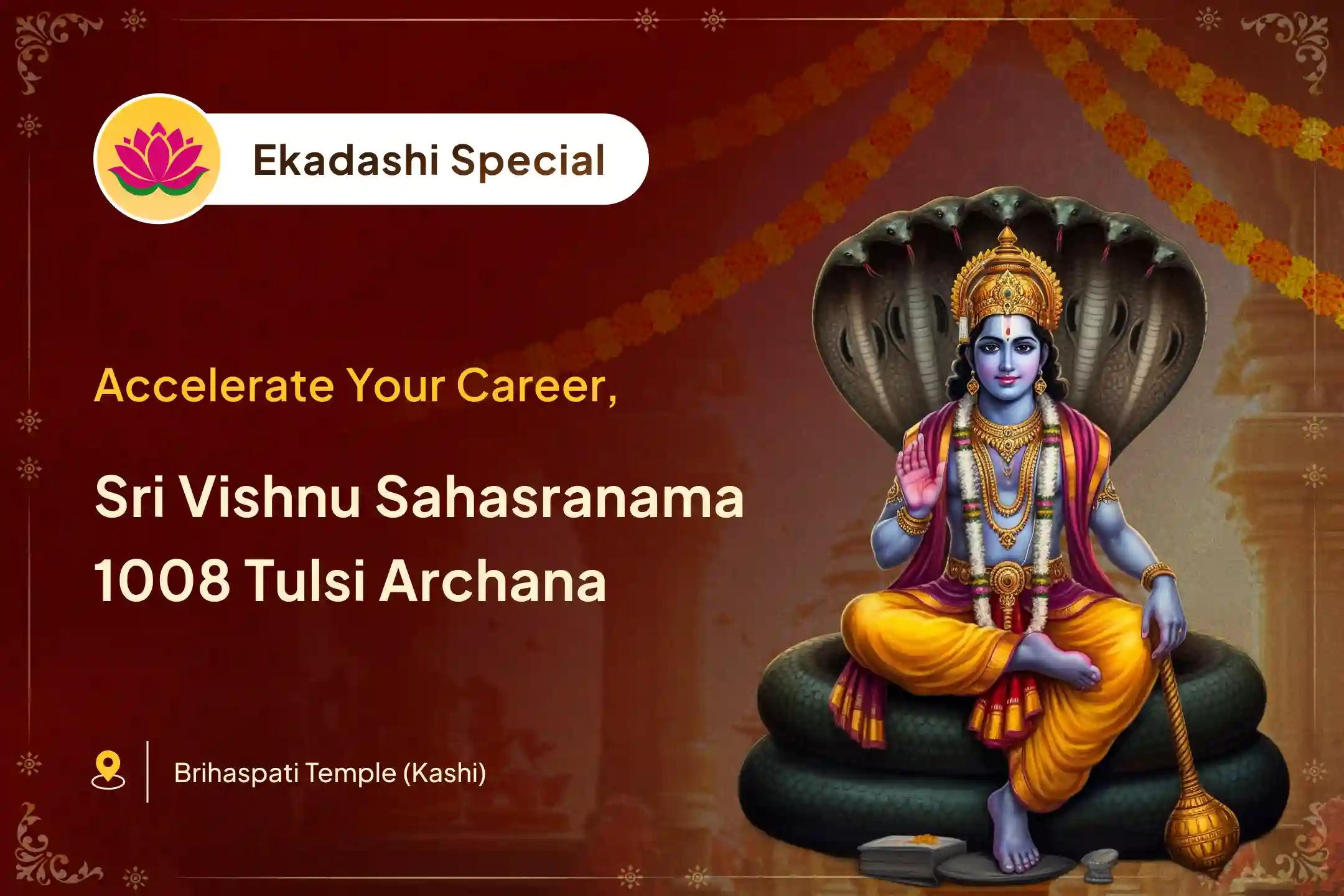 Last Ekadashi before Pitru Paksha Vishnu Special Vishnu Sahasranama, 1008 Tulsi Archana and Deep Daan Puja with Special Success Sankalp for Success in Career, Studies and Life Goals