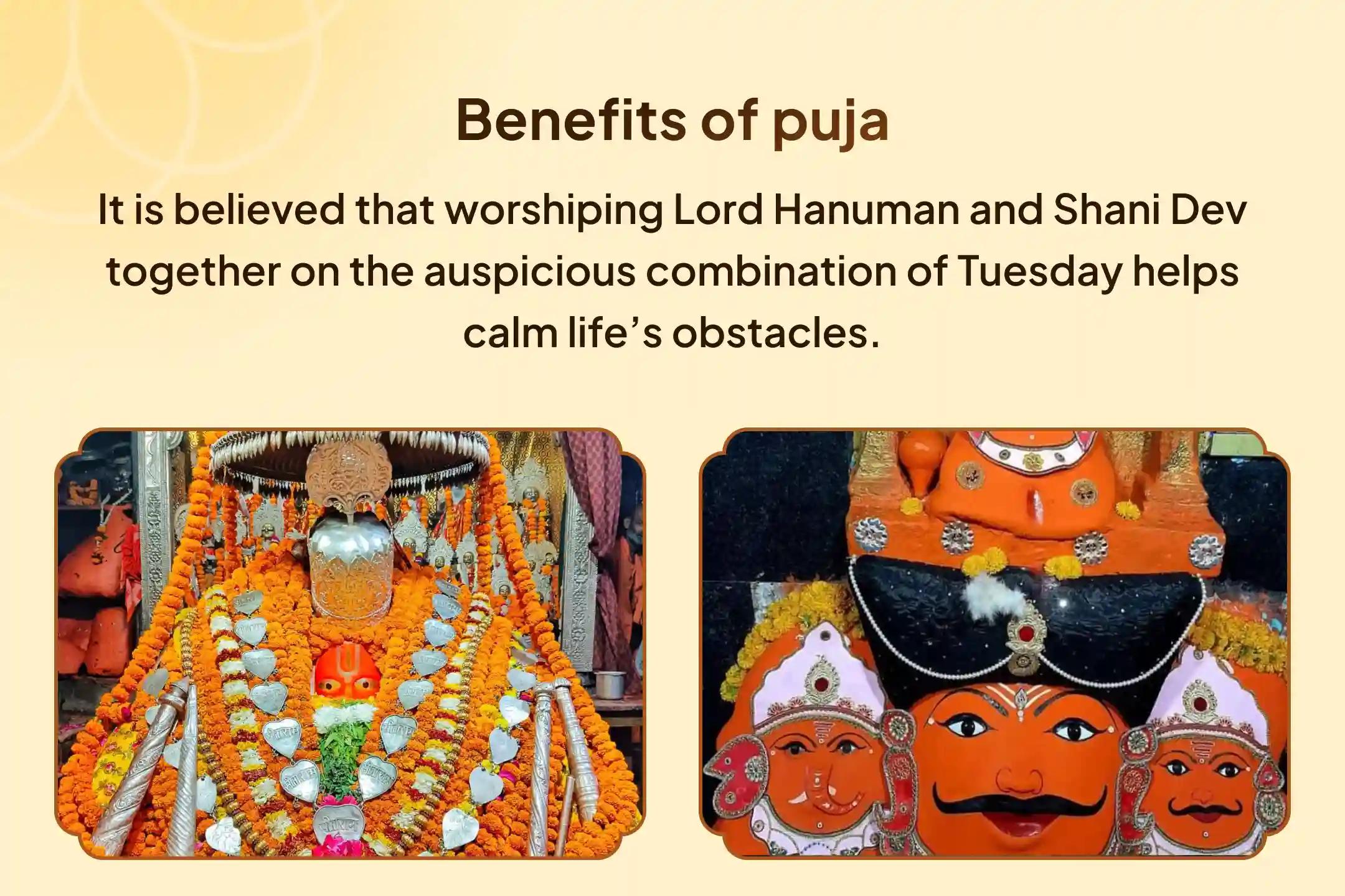 Hanuman-Shani Kripa for Obstacle Removal Hanuman Garhi Sankat Mochan Puja and Shani Til Tel Abhishek for Courage and Fearlessness to Overcome Challenges