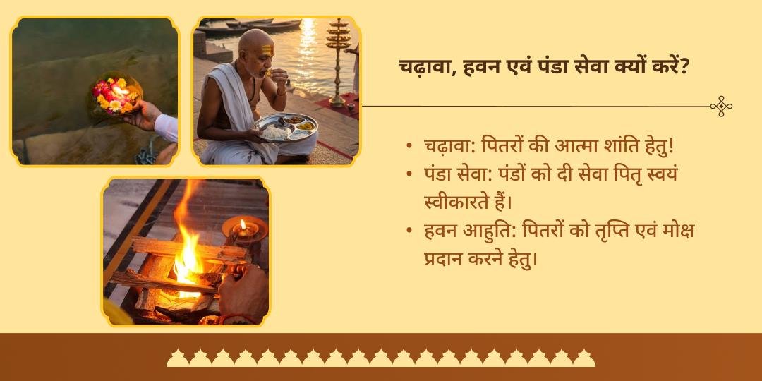 पितृ पक्ष पूर्णिमा पितृ शांति त्रिवेणी संगम हवन, चढ़ावा एवं पंडा सेवा