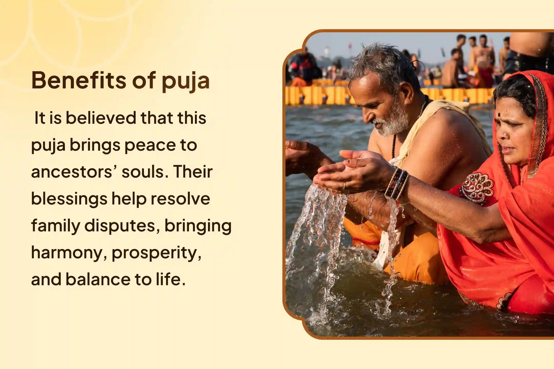 Triveni Sangam Pitru Shanti Special Triveni Sangam Pitru Dosh Shanti Mahapuja and Ganga Yamuna Sarasawati Aarti for Peace of Ancestor's souls and Resolving Family Disputes
