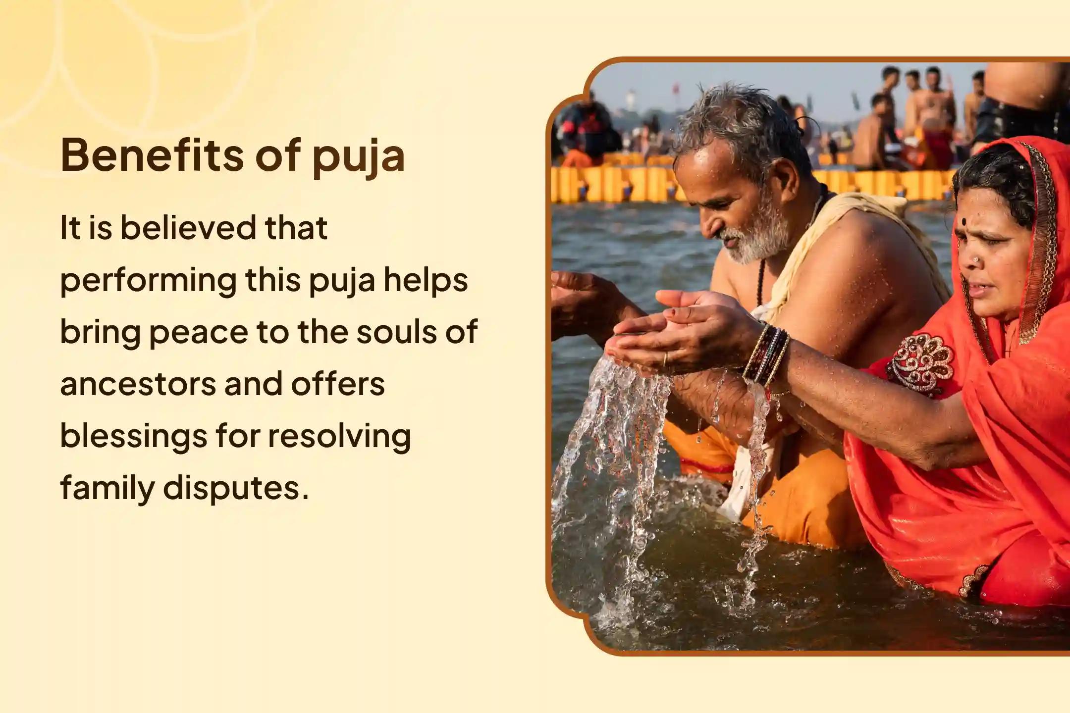 Pitru Shanti Mahapuja and Ganga Abhishek Pitru Dosh Shanti Mahapuja and Gangotri Dham Ganga Abhishek Puja for Peace of Ancestors' Souls and Resolving Family Disputes