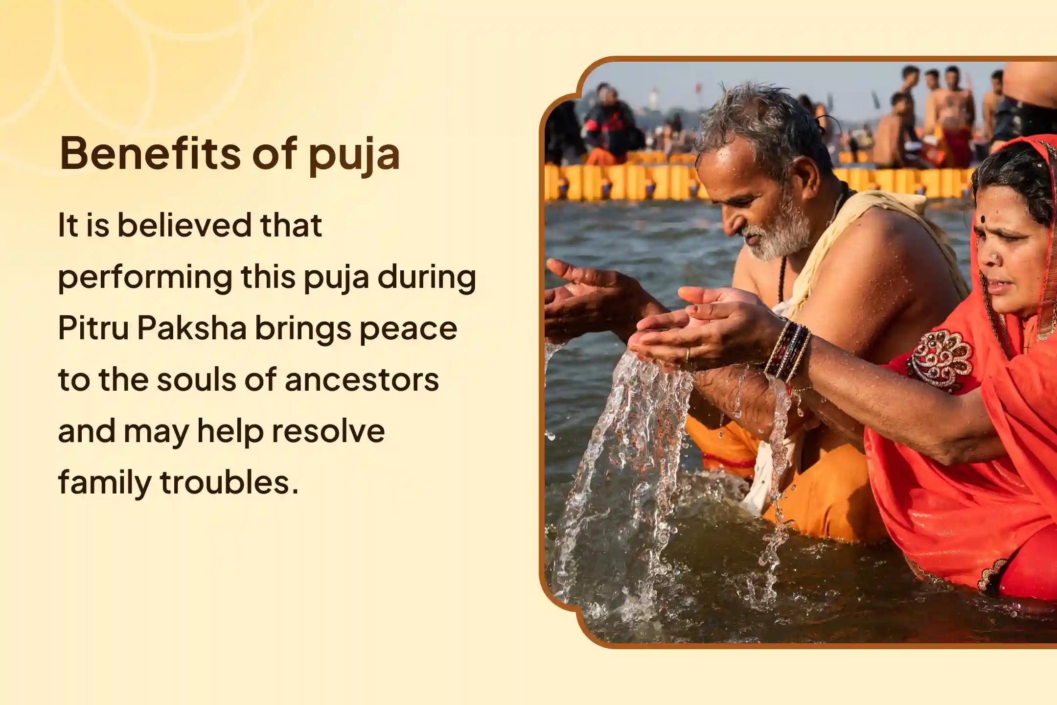 Panchami Gaya Pitru Shanti Mahapuja and Maha Aarti Pitru Shanti Mahapuja and Dashashwamedh Ghat Maha Aarti for the peace of ancestors' souls and relief from family disputes