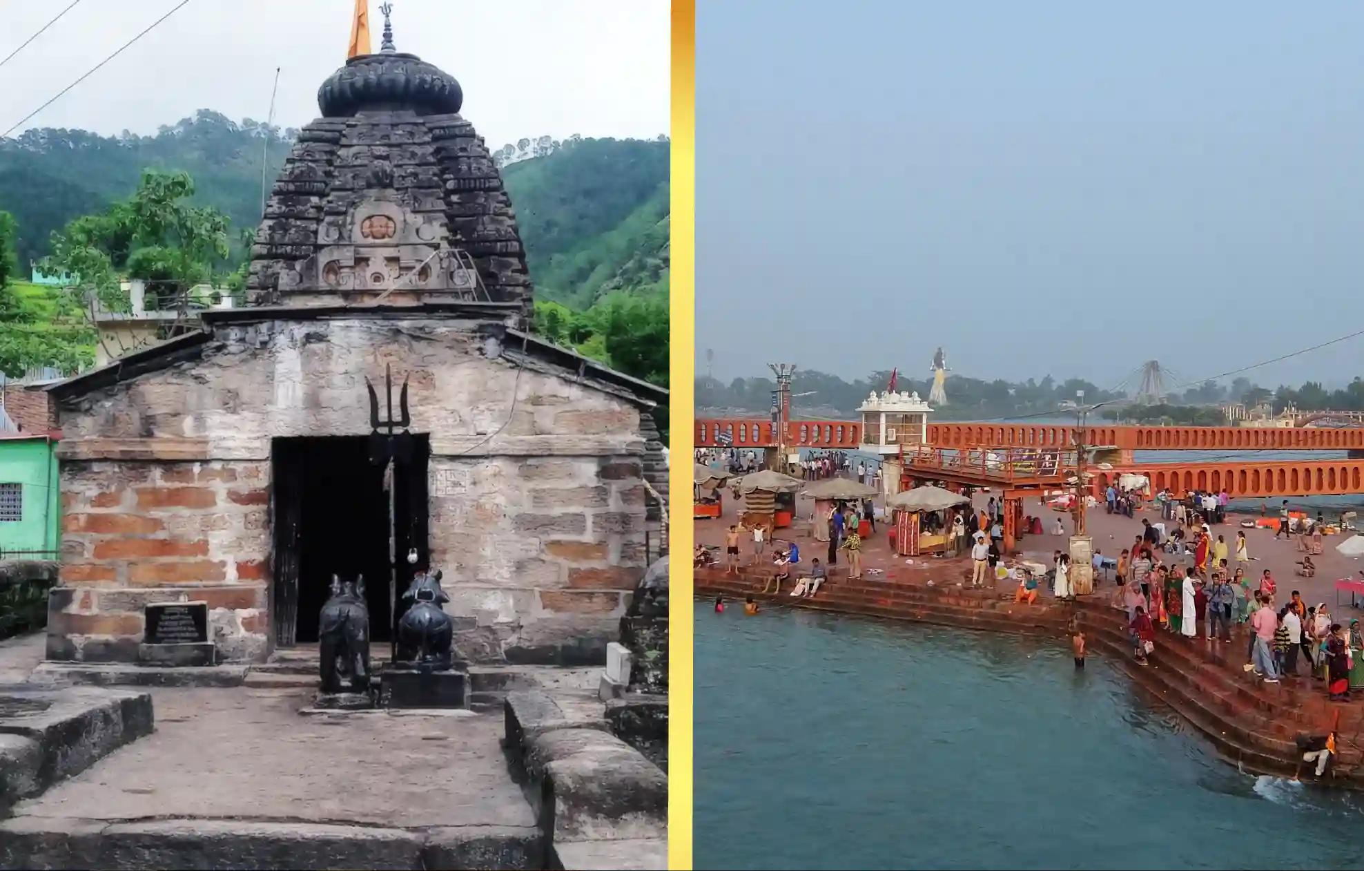 Rahu Paithani Mandir and Ganga Ghat, Pauri, Haridwar | Uttarakhand