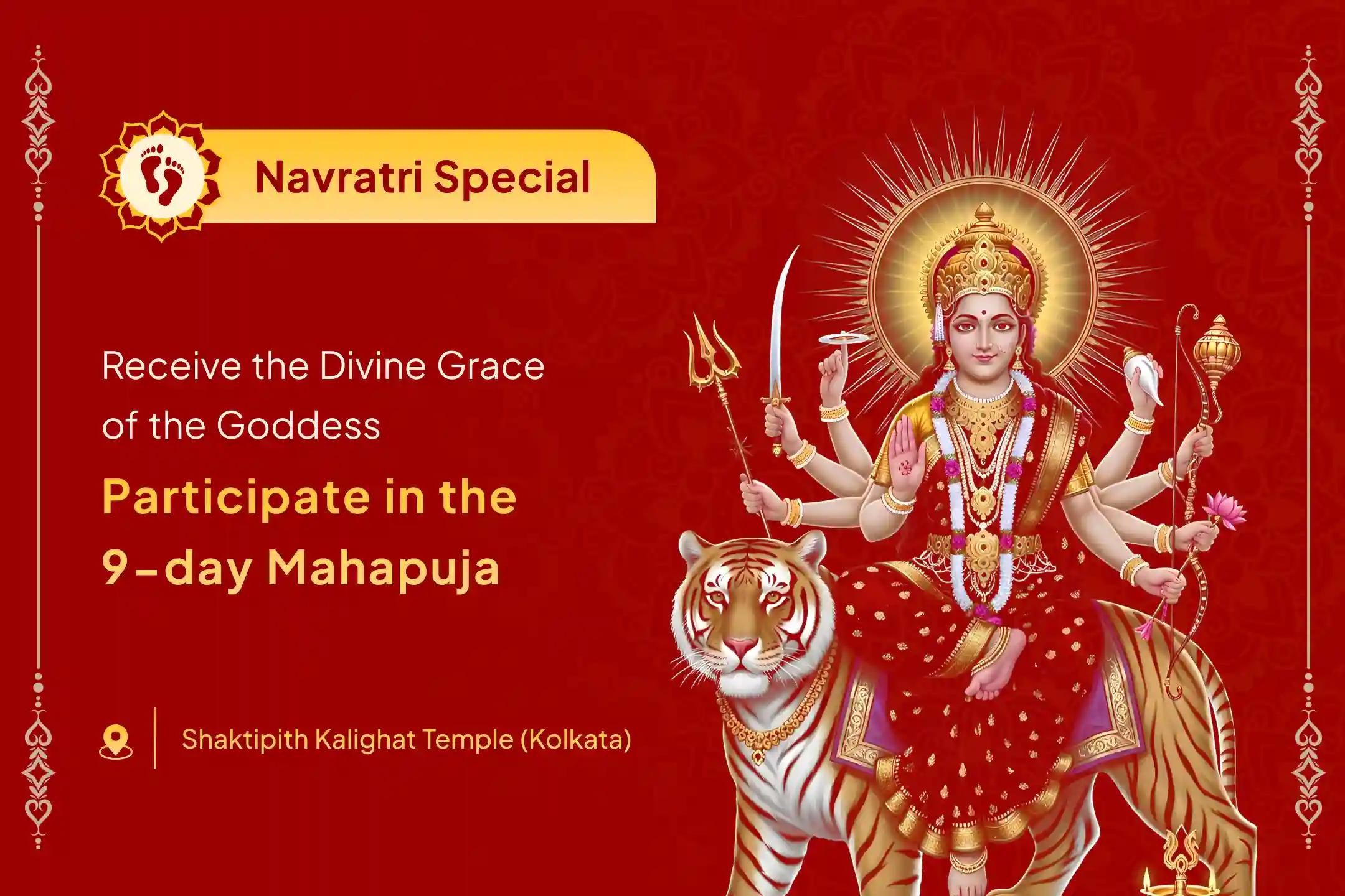 Navratri 9 Days Akhand Devi Mahapuja 9 Days Chandi Havan and Saptashati Path for Goddess Durga's blessings and strength