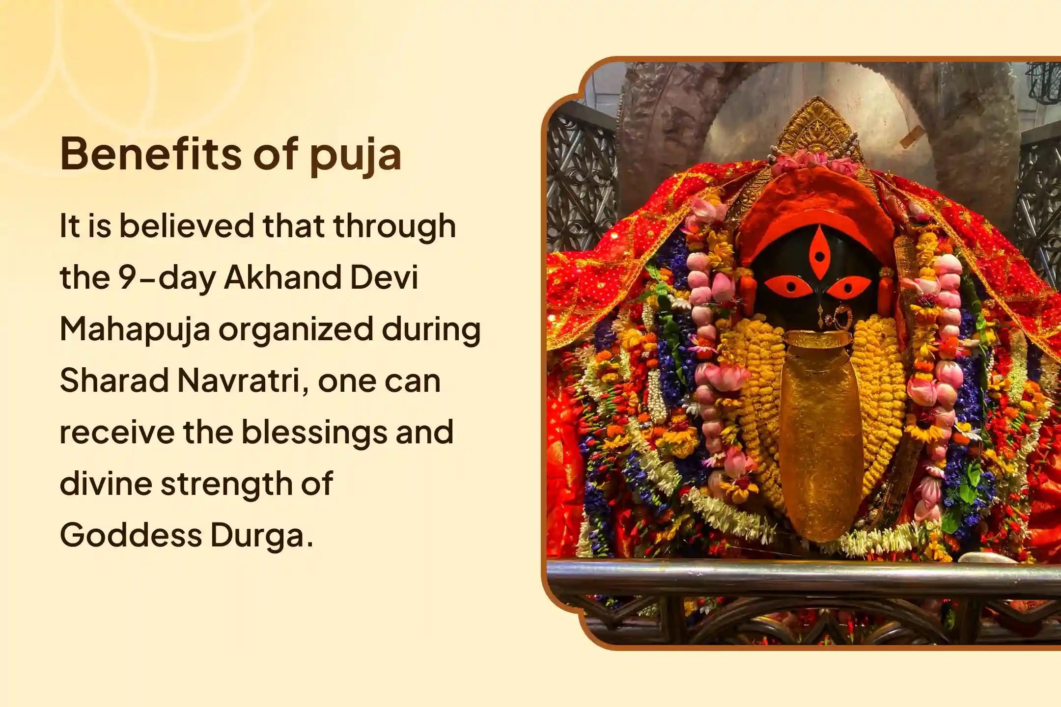 Navratri 9 Days Akhand Devi Mahapuja 9 Days Chandi Havan and Saptashati Path for Goddess Durga's blessings and strength