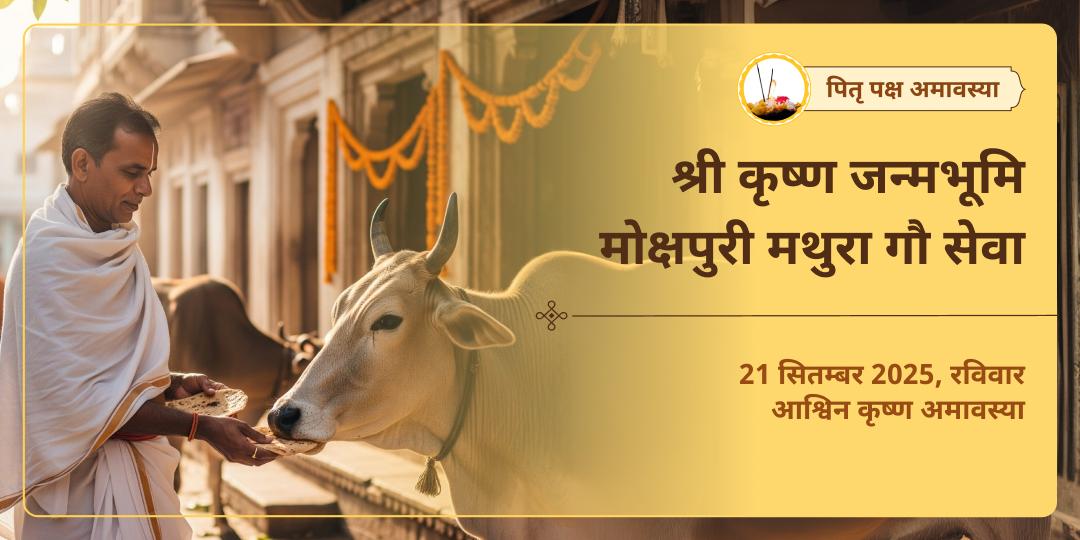 पितृ पक्ष सर्व पितृ अमावस्या कृष्ण जन्मभूमि मथुरा गौ सेवा