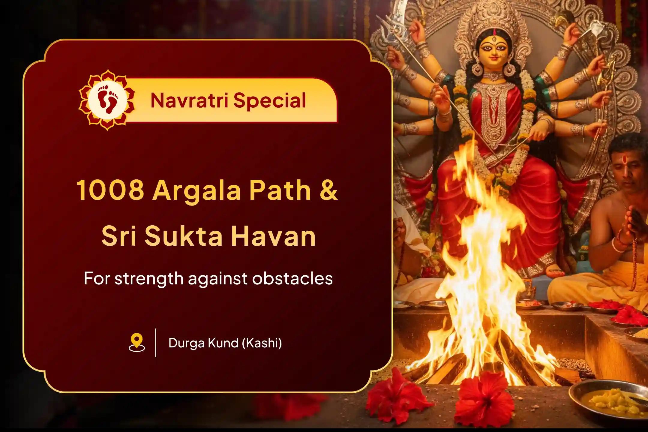 Navratri Brijeshwari Shaktipeeth Special 1008 Sahasravritti Argala Stotra Path and Sri Sukta Hawan for Destruction of Enemies and Removal Obstacles from Life