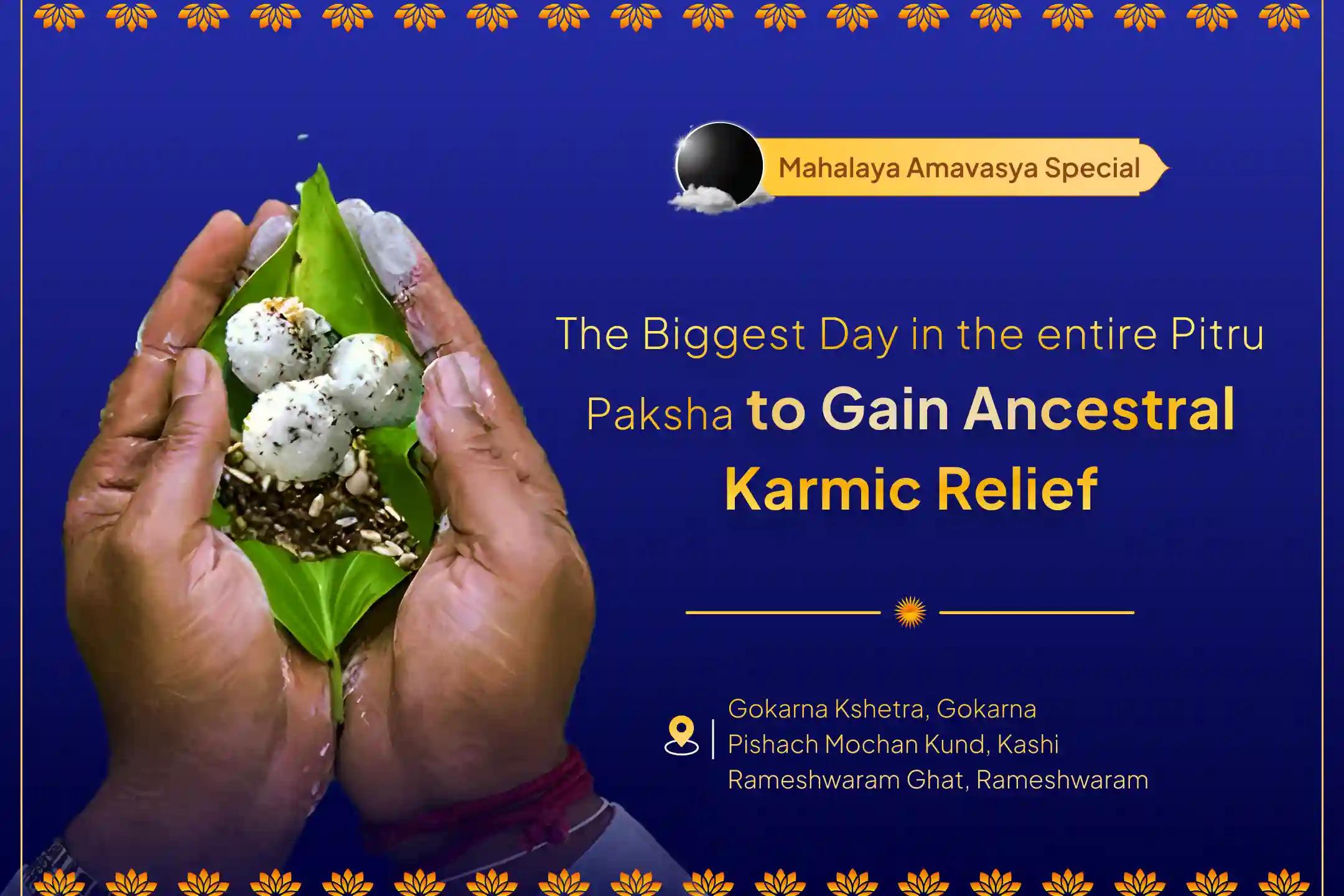 Participate in the Mahalaya Grand Pitru Shanti Special Gokarna-Kashi-Rameshwaram Ghat Mahalaya Pitru Shanti Puja and Homa for Ancestral Karmic Relief and Peaceful Life