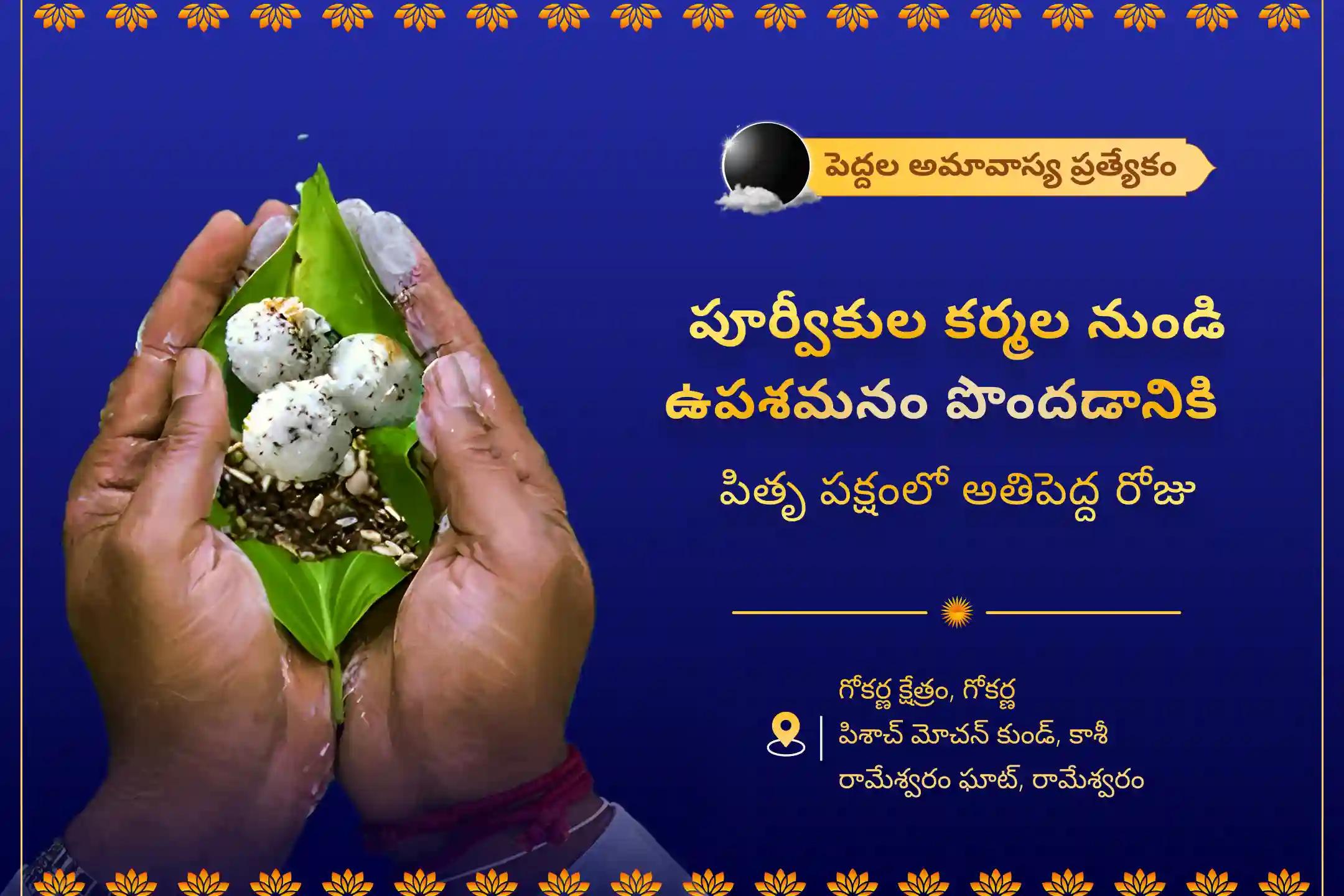 పూర్వీకుల కర్మల నుండి ఉపశమనం మరియు శాంతియుత జీవితం కోసం మహాలయ వైభవ పితృ శాంతి ప్రత్యేక గోకర్ణ-కాశీ-రామేశ్వరం ఘాట్‌ మహాలయ పితృ శాంతి పూజ మరియు హోమంలో పాల్గొనండి.