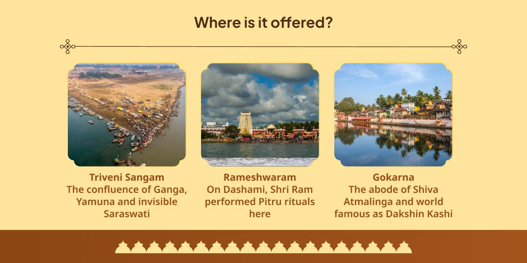 Mahalaya Amavasya Sampoorna Pitru Shanti 6 Moksha Teertha Brahmin-Panda Seva