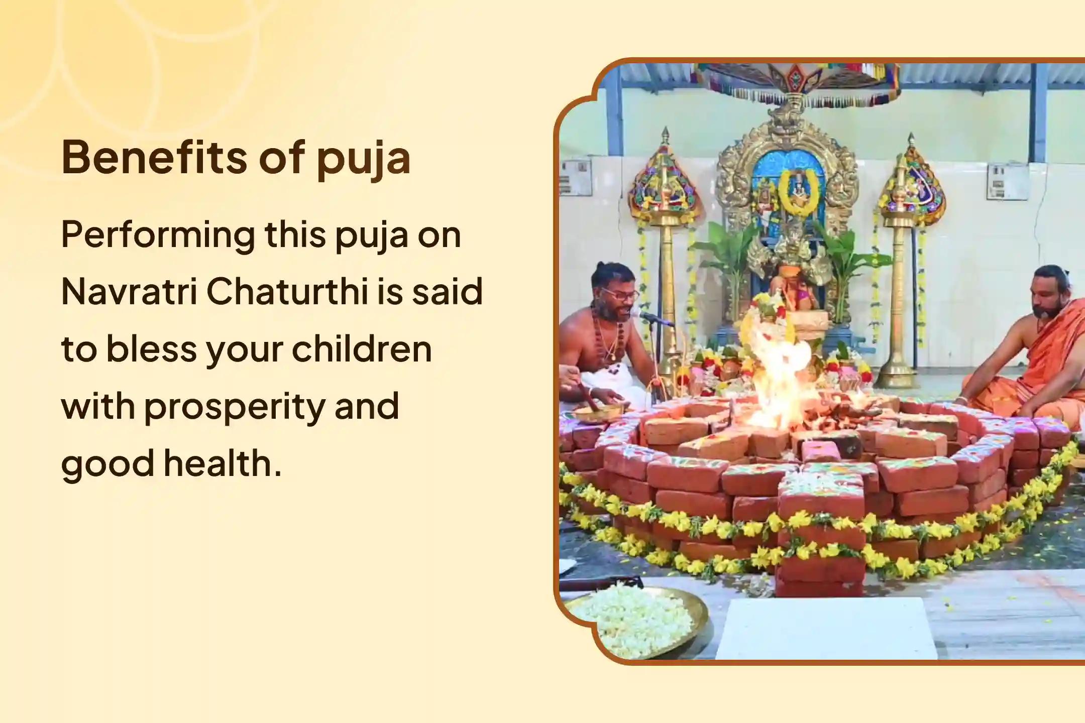 Shardiya Navratri - Day 4 Special Putra Kameshti Havan and Kushmanda Kavach Path for Blessing of Prosperity and Well-Being of your Children