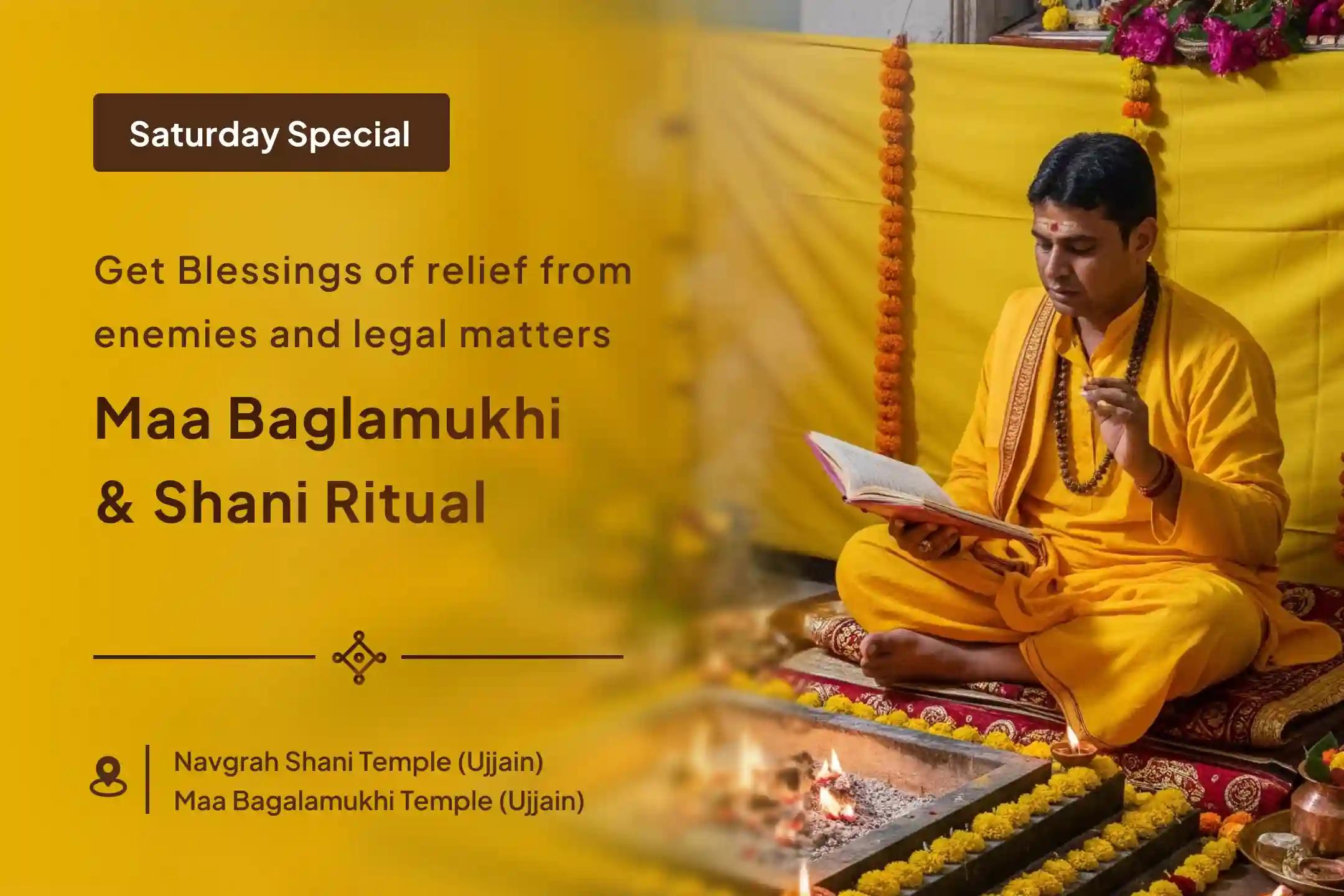 Maa Baglamukhi-Shani Vijay Havan: Tantra Yukt Shakti Stambhan Maa Baglamukhi Tantra Yukt Havan and Shani Til-Tel Abhishek to Get Blessings for Victory over Enemies and in Court Case