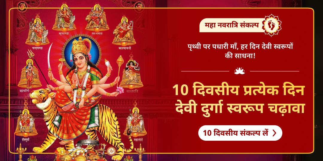 इस नवरात्रि सिर्फ 9 नहीं 10 दिन का नवरात्रि महापर्व! इन 10 दिनों में, नौ स्वरूप, नौ शक्तियाँ! देश के सर्व शक्तिशाली 9 सिद्धपीठों में महाचढ़ावा करें!