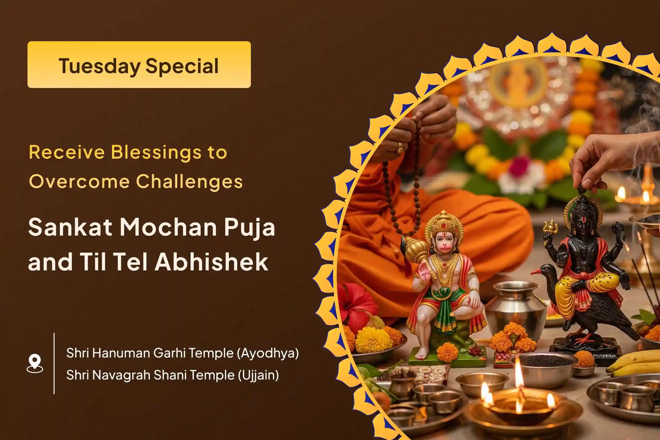 Hanuman-Shani Kripa for Obstacle Removal Hanuman Garhi Sankat Mochan Puja and Shani Til Tel Abhishek for Courage and Fearlessness to Overcome Challenges
