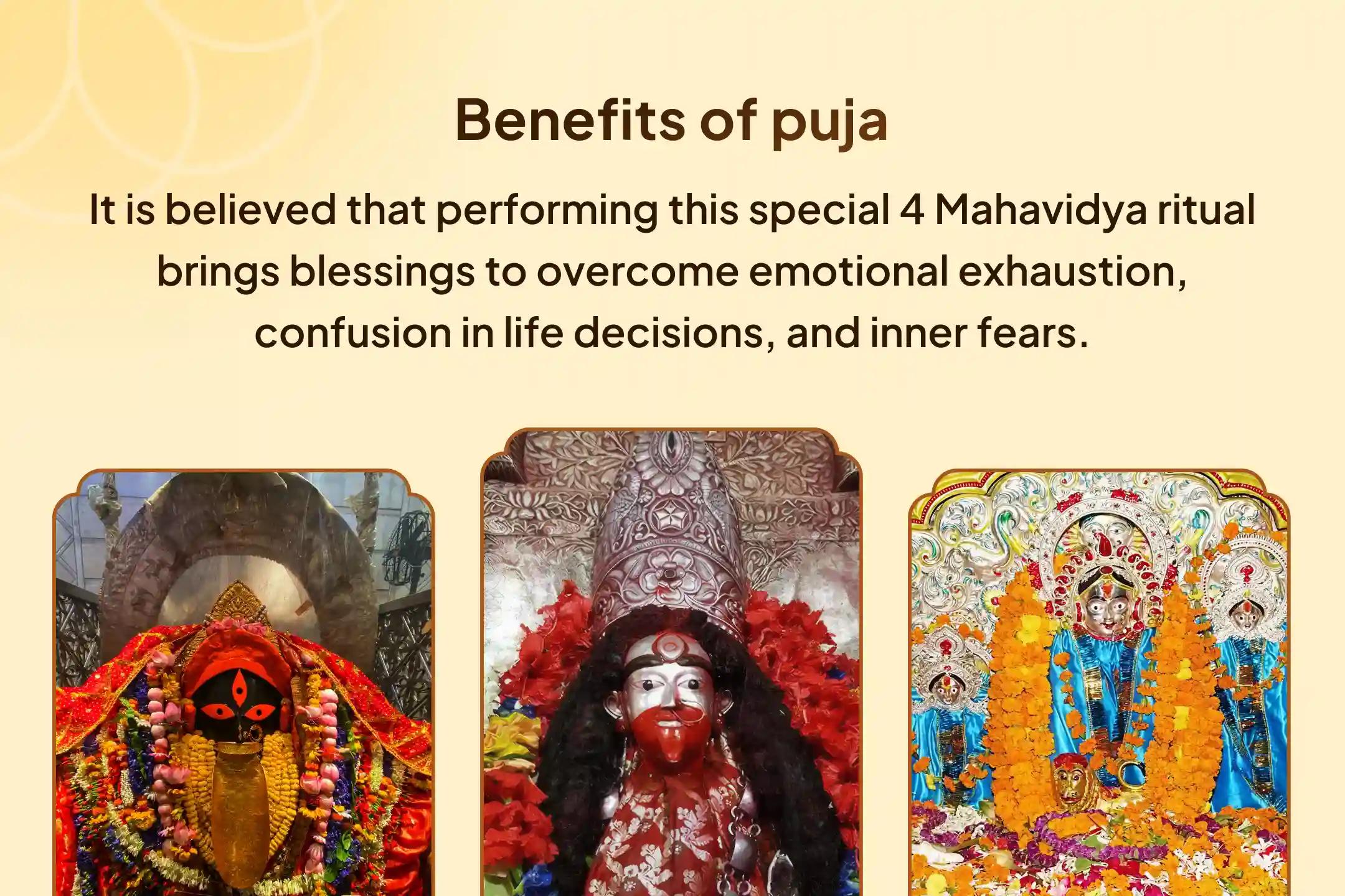 🪷 On the fourth day of Navratri, be a part of the virtue of a special Mahapuja not in 1 but in 3 Shaktipeeths.