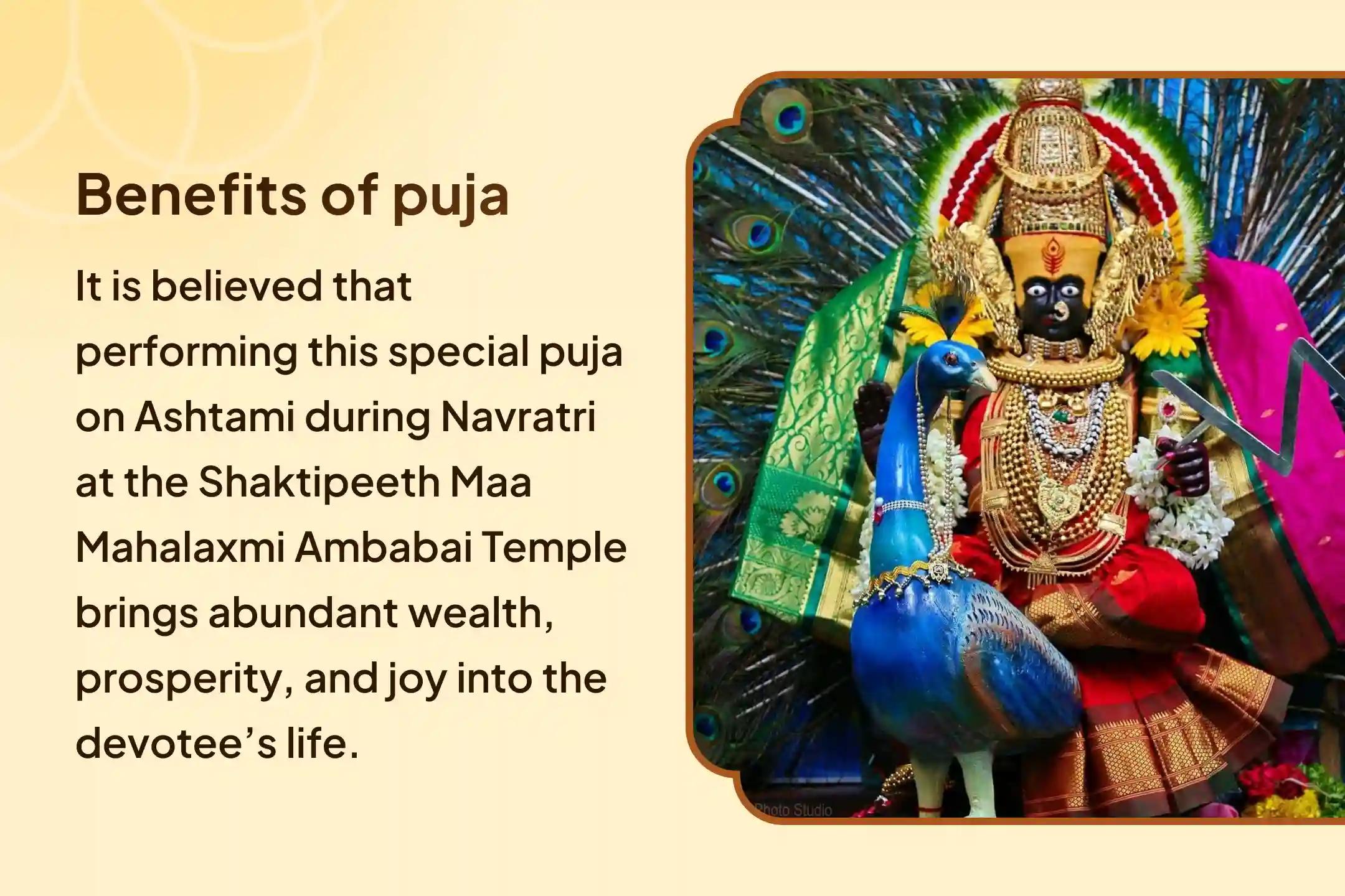 Navratri Maha Ashtami Shaktipeeth Kolhapur Special 11,000 Mahalakshmi Mantra Jaap, Vaibhav Lakshmi Puja, and Havan to get Blessings for Abundance of Wealth and Bliss in Life