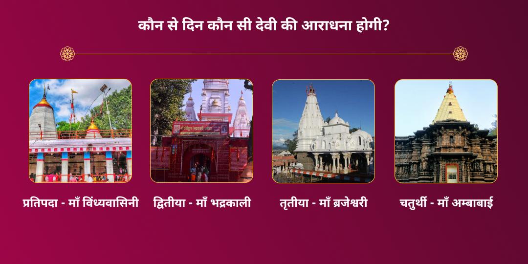 शारदीय नवरात्रि 7 देवी शक्तिपीठ विशेष संपूर्ण अनुष्ठान चढ़ावा