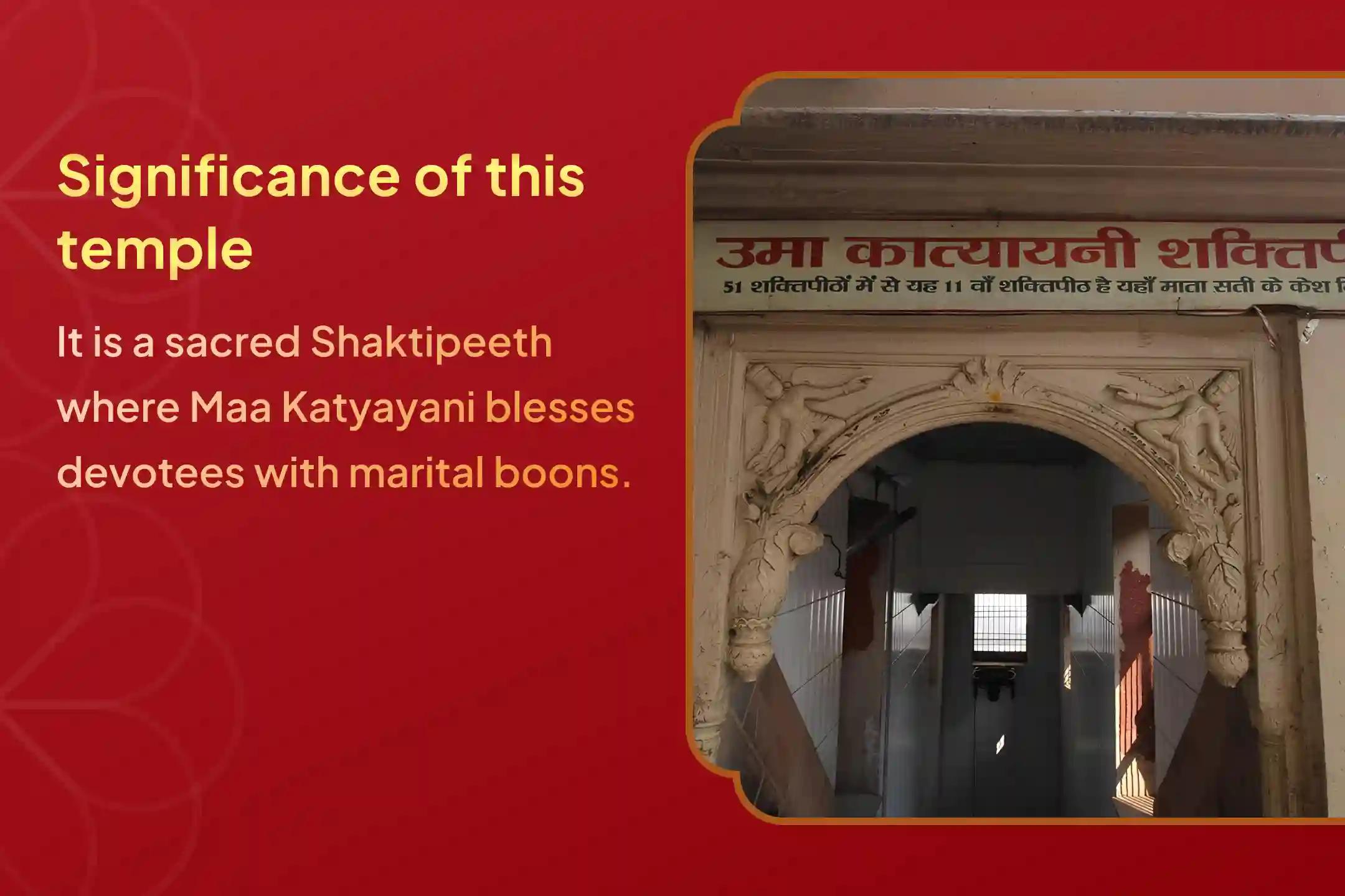 Participate in the Maa Katyayani Shaktipeetha Special Devi Mahatmya Path and Homam with Honey, lemon, and Jaggery to Avoid Delay in Marriages and for peace and happiness in married life.