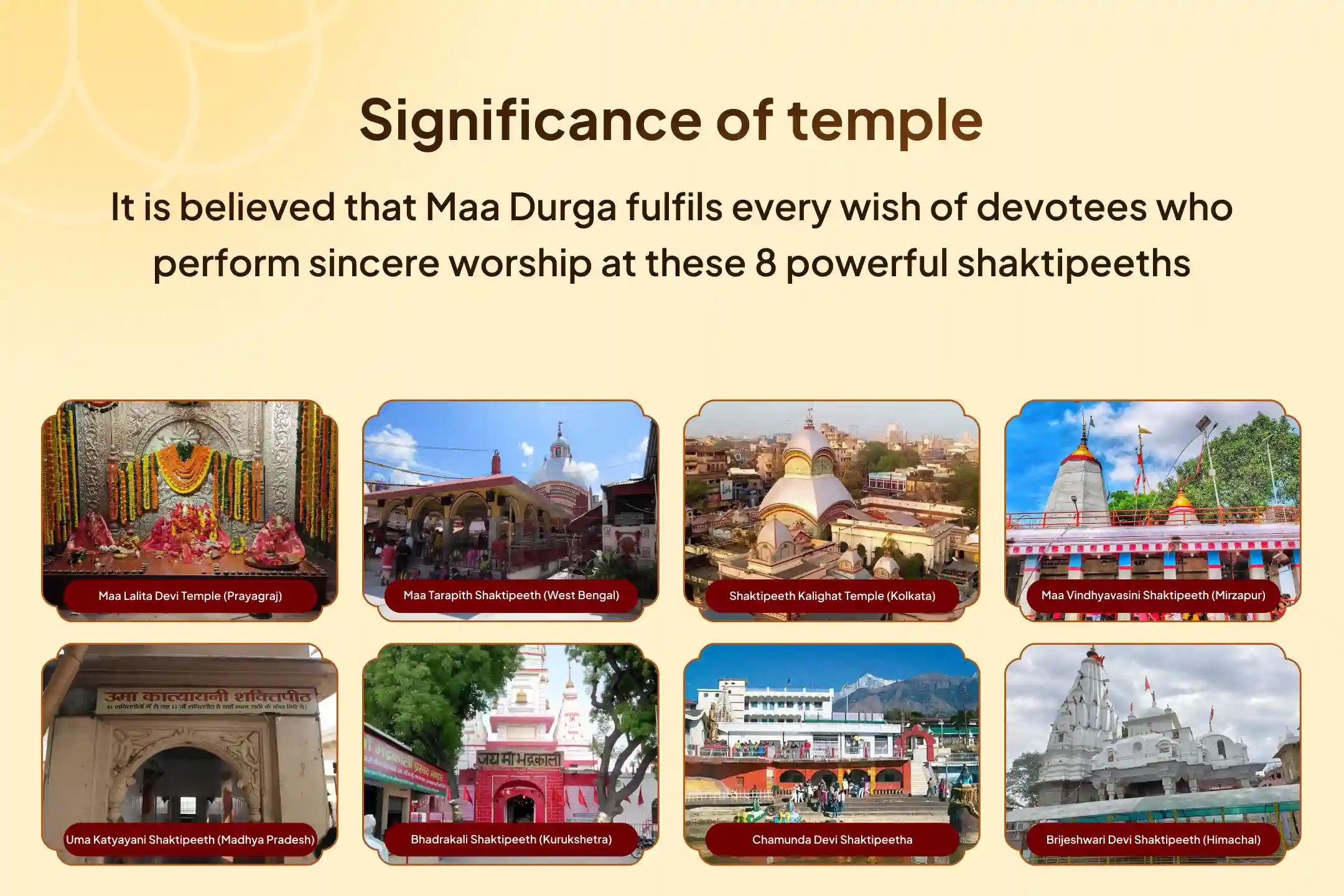 Participate in the Special 8 Shaktipeeth Ashtami Special Durga Puja Navratri Ashtami 8 Shaktipeeth 1,25,000 Navarna Mantra Jaap and Maha Shakti Maha Homam to Get Blessings from 8 Shaktipeeths and Protect Yourself from Evil Energies