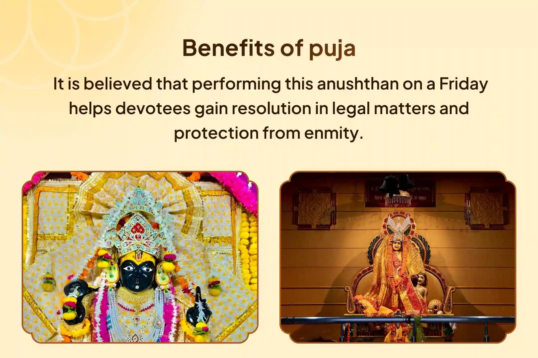 Participate in the Ekadashi Special by performing 36,000 Maa Bagalamukhi Mantra Jaap and Narayan Sudarshan Kavacham Yagya for favourable outcomes in legal battles and removal of enmity.