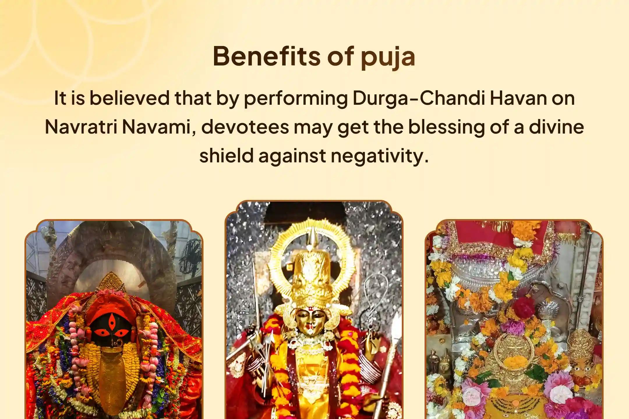 🛕 On Navratri Navami, receive the blessing of a divine shield against evil powers with 33 thousand Maa Durga name Jaap and Durga-Chandi Havan at 3 Shaktipeeths simultaneously 🛕
