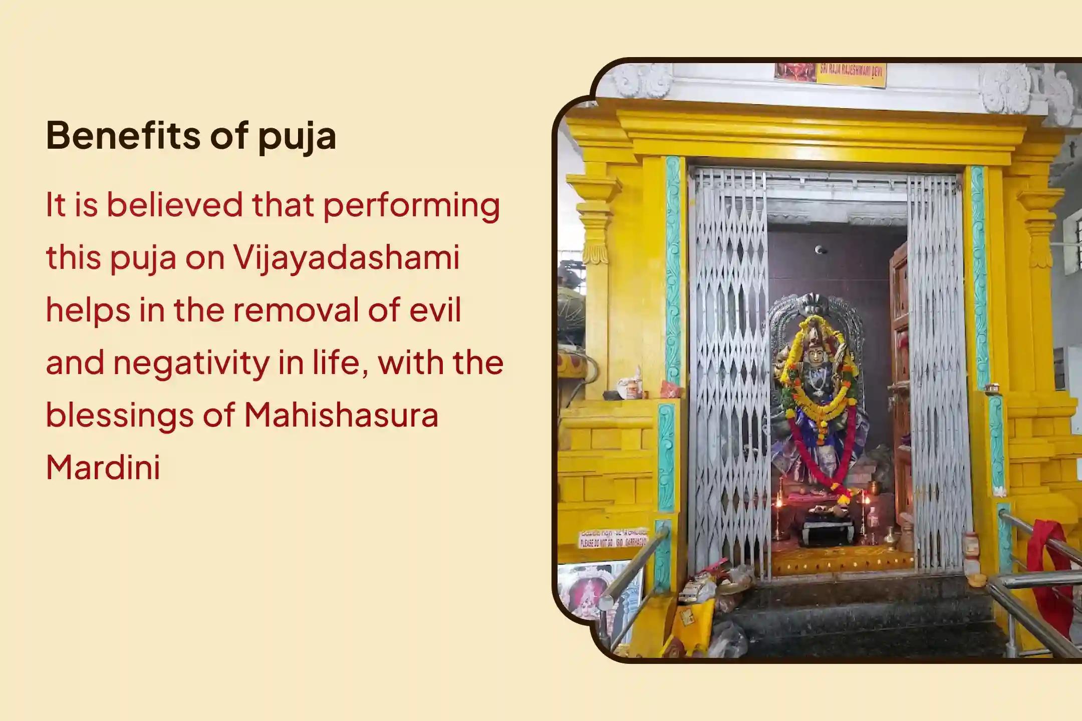 Participate in the Vijayadashami Maa Mahishasura Mardini Special Maa Mahishasur Mardini Stotra Parayanam and Chandi Homam for the destruction of evil and negativity in life.
