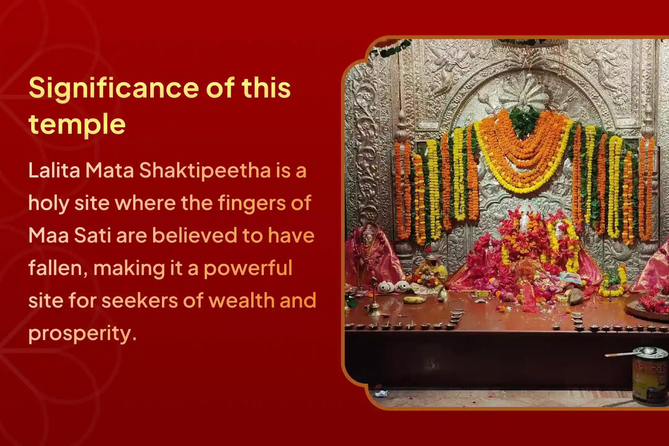 Participate in the Navratri Last Day Maa Lalita Shaktipeetha Special  Bala Tripura Sundari Mantra Japam, Lalita Sahasranaam Parayanam, and Sri Yantra Homam to attain the blessings of abundance, prosperity, and protection from negativity