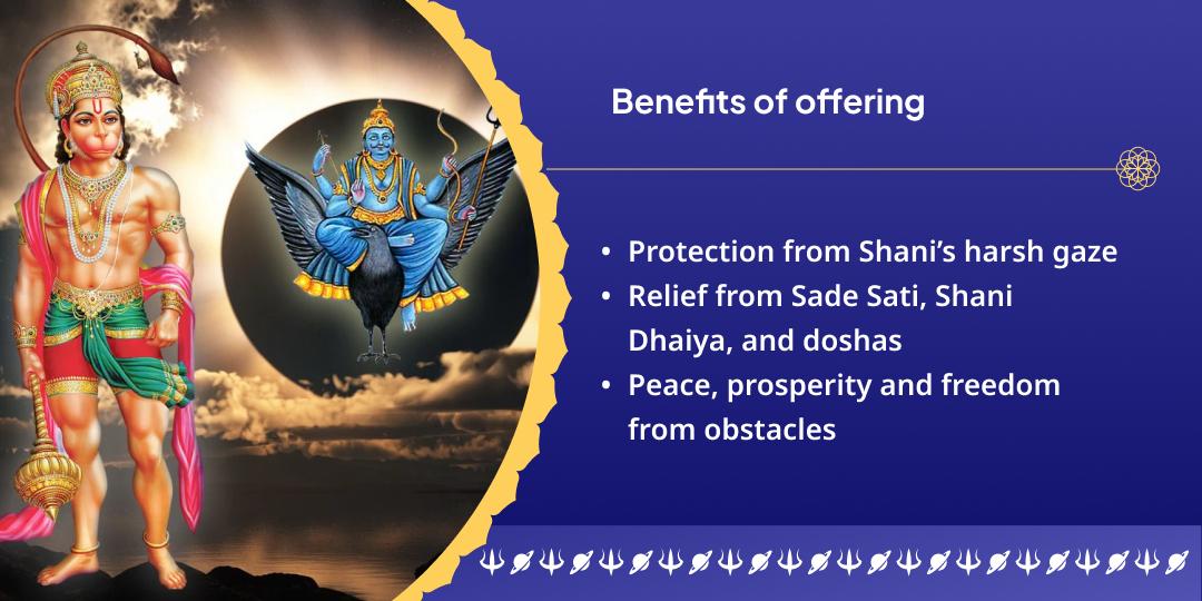Shani Trayodashi Shani-Mangal Peeda Shanti Shani-Hanuman Dual Temple Chadhava