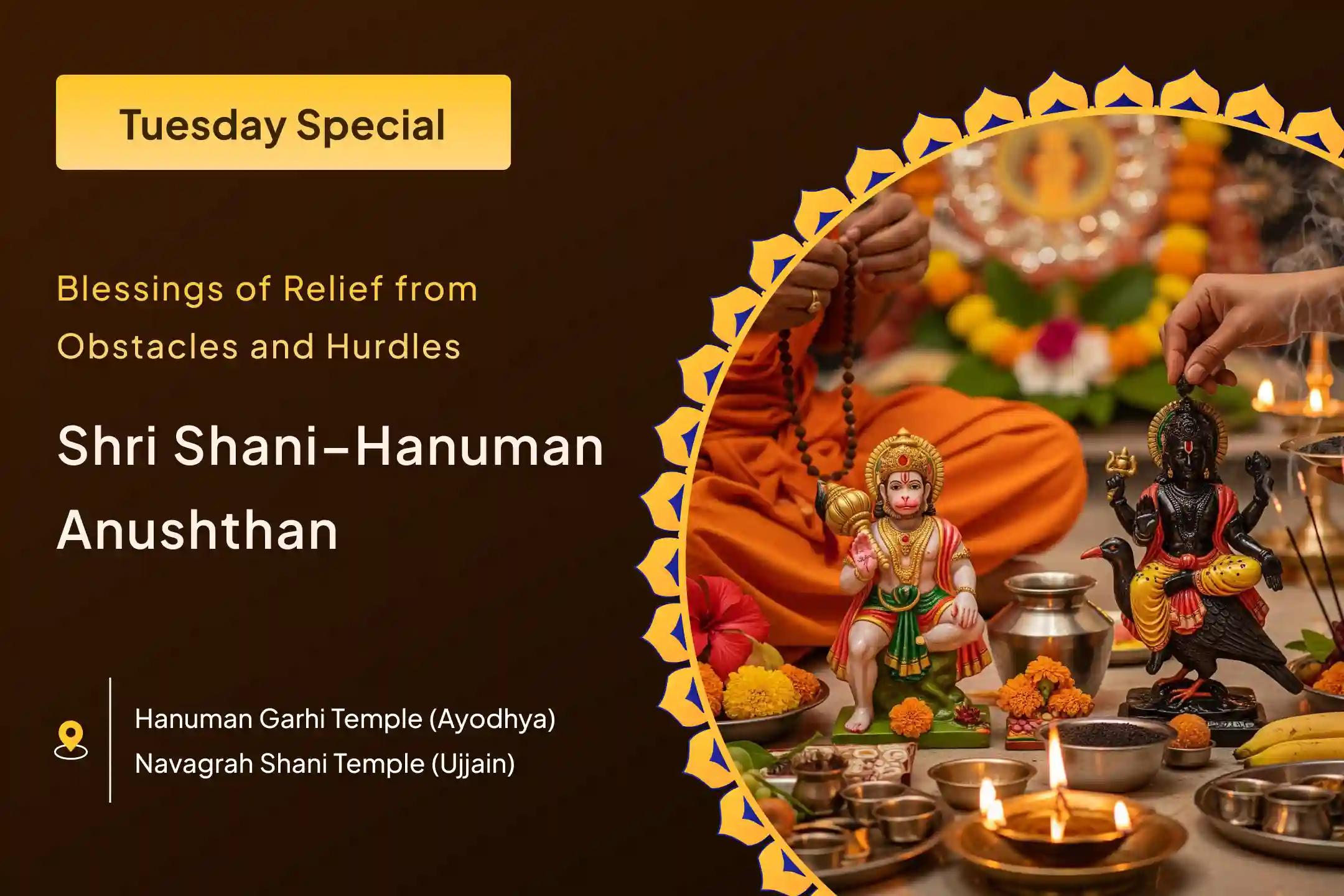🌿 On this sacred Tuesday, participate in the rituals at Shri Hanuman Garhi Temple and Shri Navagraha Shani Temple, and with the grace of Sankatmochan Hanuman Ji, gain relief from all life’s obstacles🔥