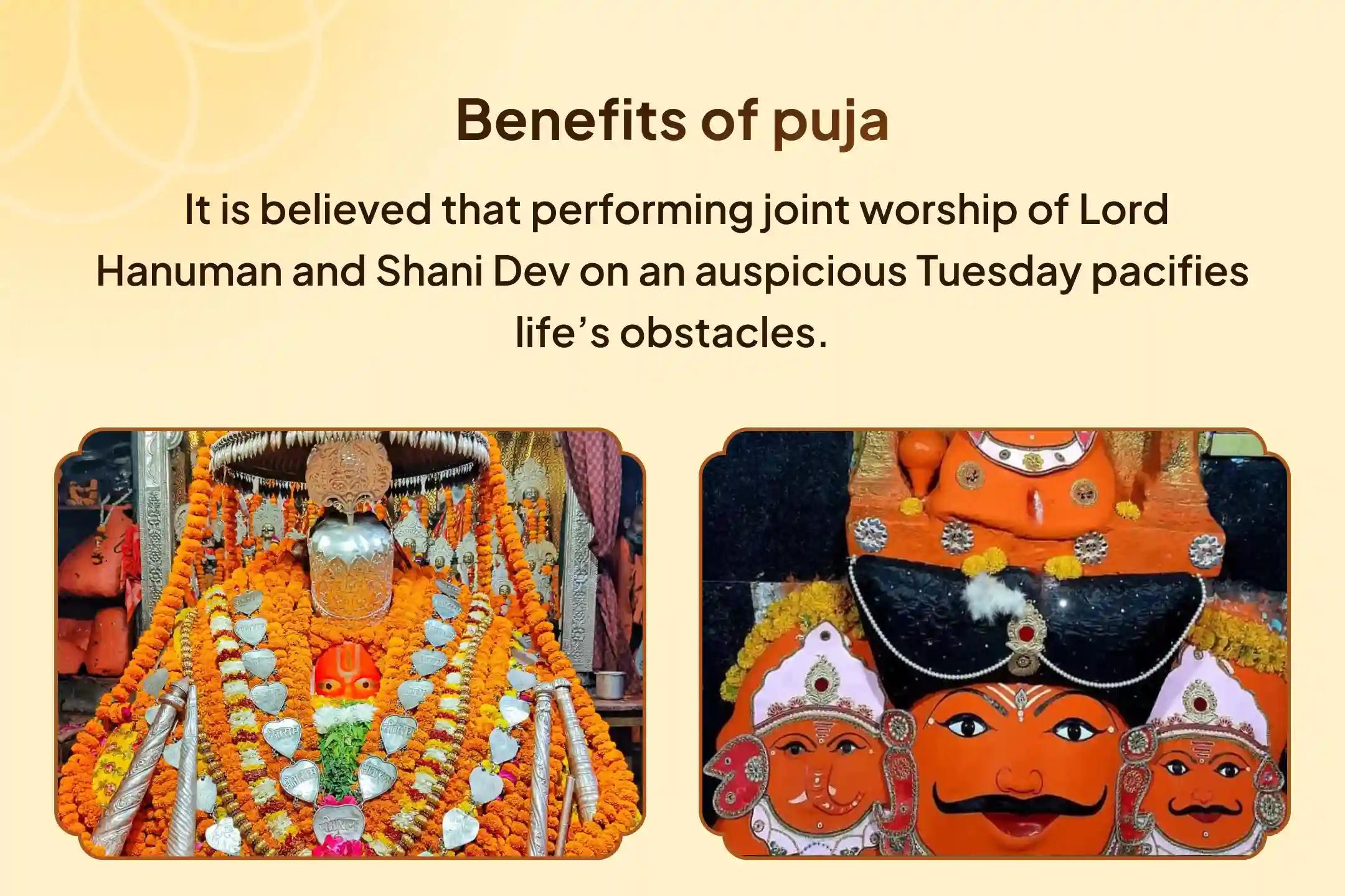 🌿 On this sacred Tuesday, participate in the rituals at Shri Hanuman Garhi Temple and Shri Navagraha Shani Temple, and with the grace of Sankatmochan Hanuman Ji, gain relief from all life’s obstacles🔥