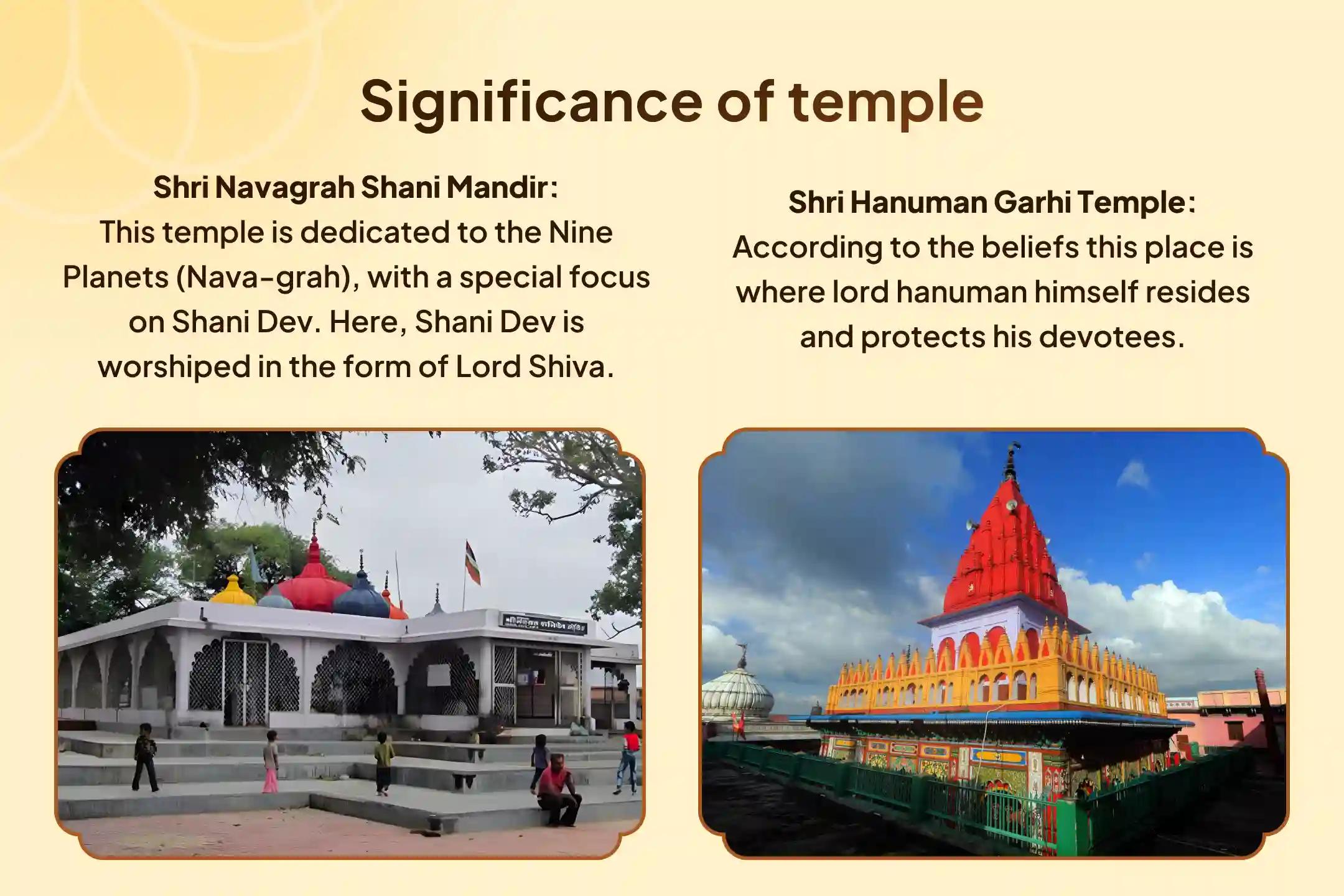Join Hanuman Garhi Sankat Mochan Puja and Shani Til Tel Abhishek at Shri Hanuman Garhi Temple  and  Shri Navgrah Shani Mandir for Courage and Fearlessness to Overcome Challenges. 🛡️ 🌟