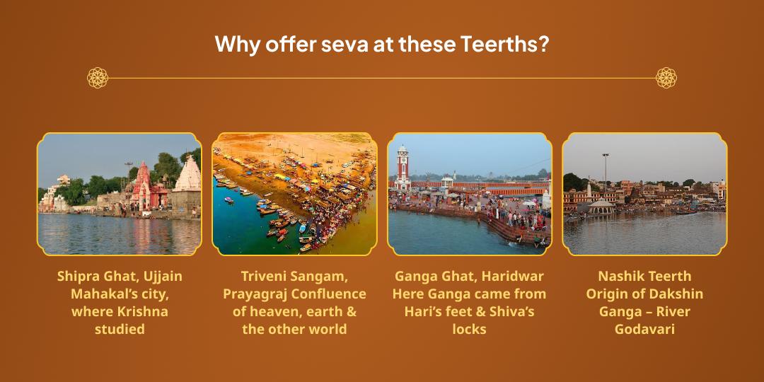 Sharad Purnima 4 Amrit Kumbh Teertha Haridwar, Prayagraj, Nasik, Ujjain Brahmin Seva