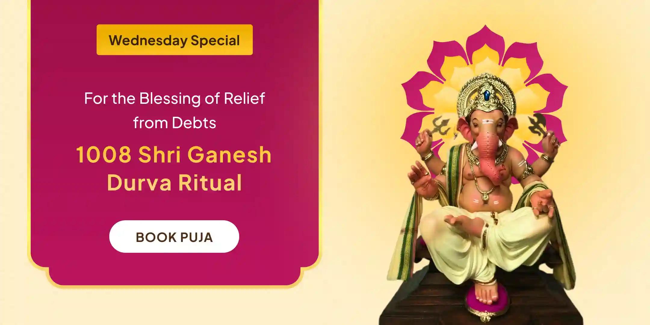 Karz Nashak Ganesh Stotra Path, 1008 Ganesh Durva Archana and 108 Modak Arpan