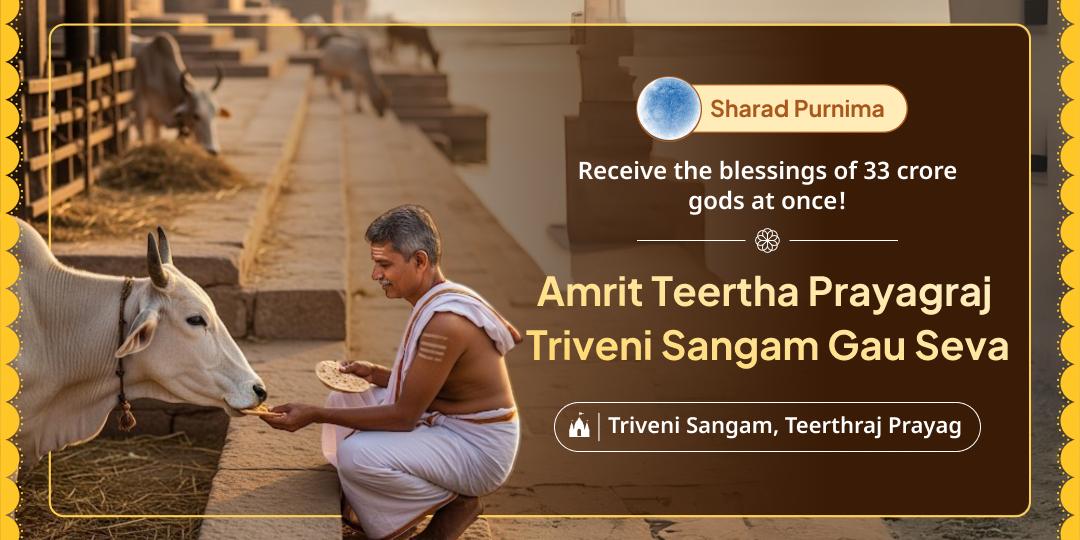 Participate in Gau Seva at Prayagraj’s sacred confluence on the most meritorious night of the year; Sharad Purnima!