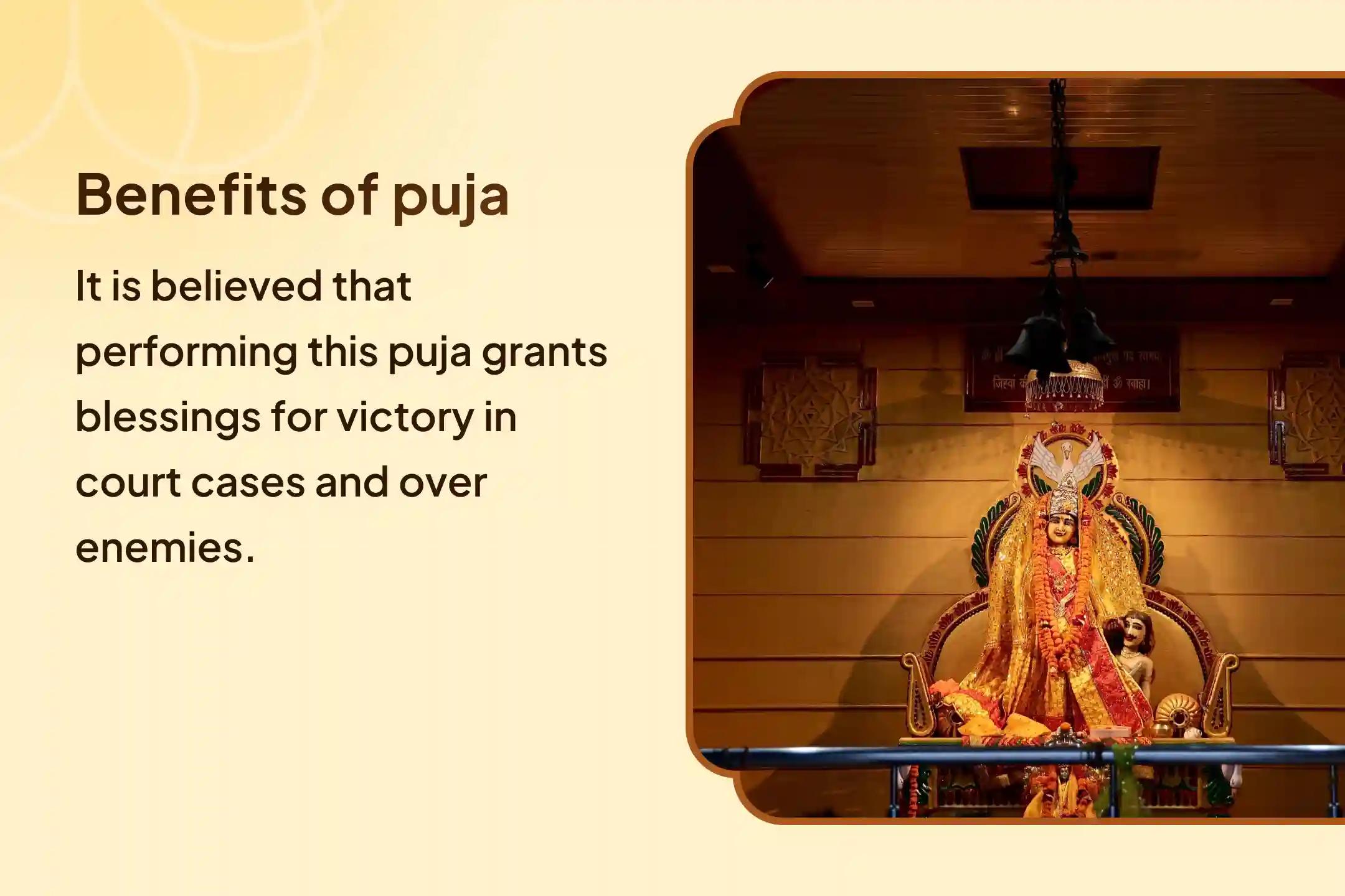 Maa Bagalamukhi Tantra Yukta Havan and Yantra Shodashopachara Kumkum Abhishek For Victory in Court Cases and Victory over Enemies
